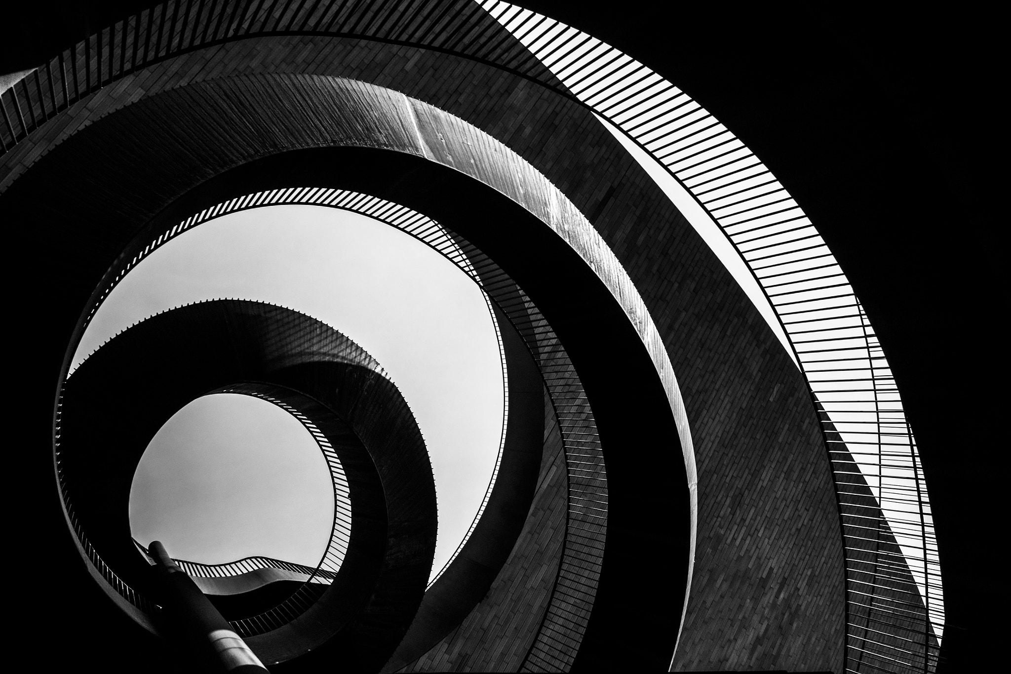 Nikon D3100 + Sigma 28-300mm F3.5-6.3 DG Macro sample photo. Spiralling staircase at antinori winery photography
