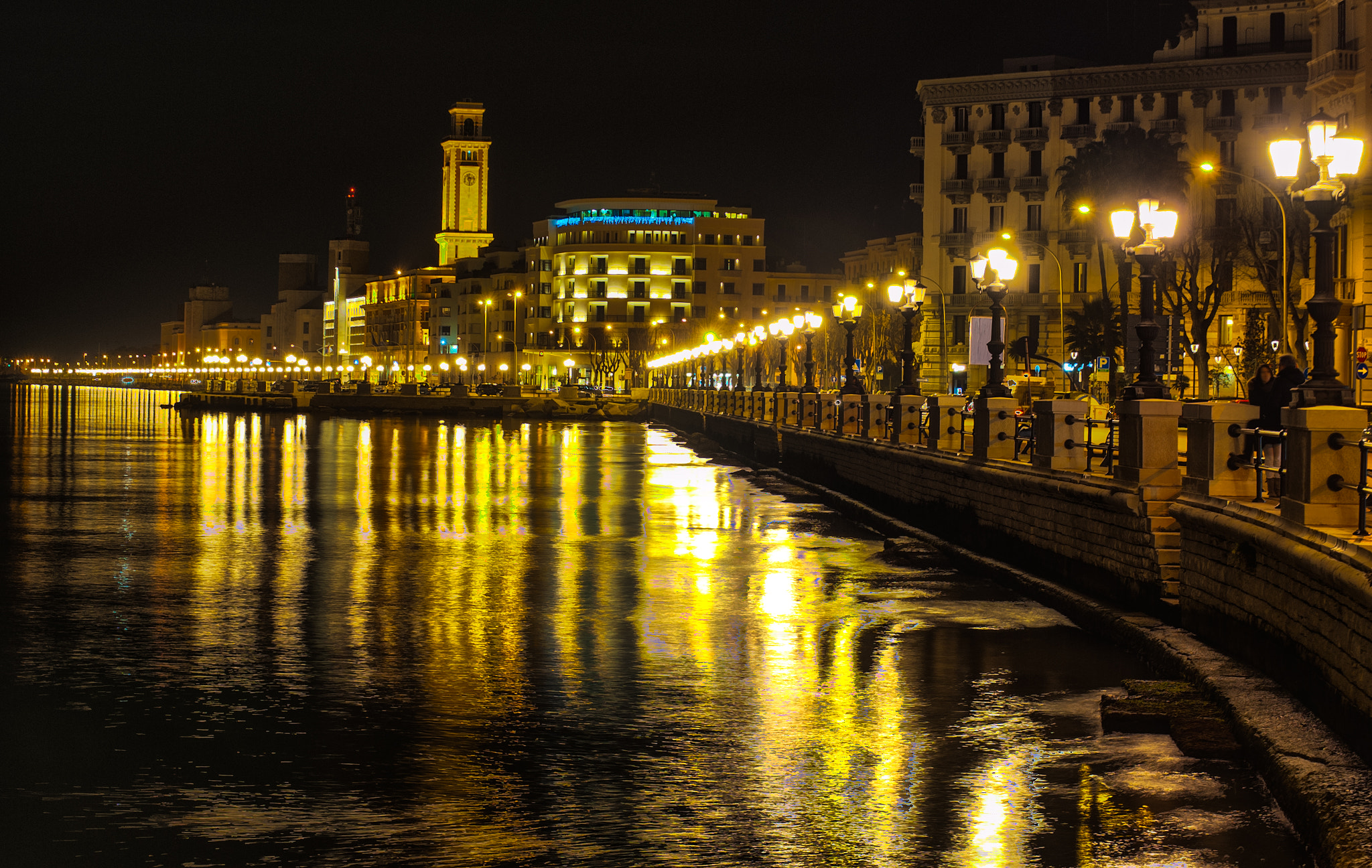 Nikon D700 + Sigma 50-150mm F2.8 EX APO DC HSM sample photo. Bari's harbour in hdr photography