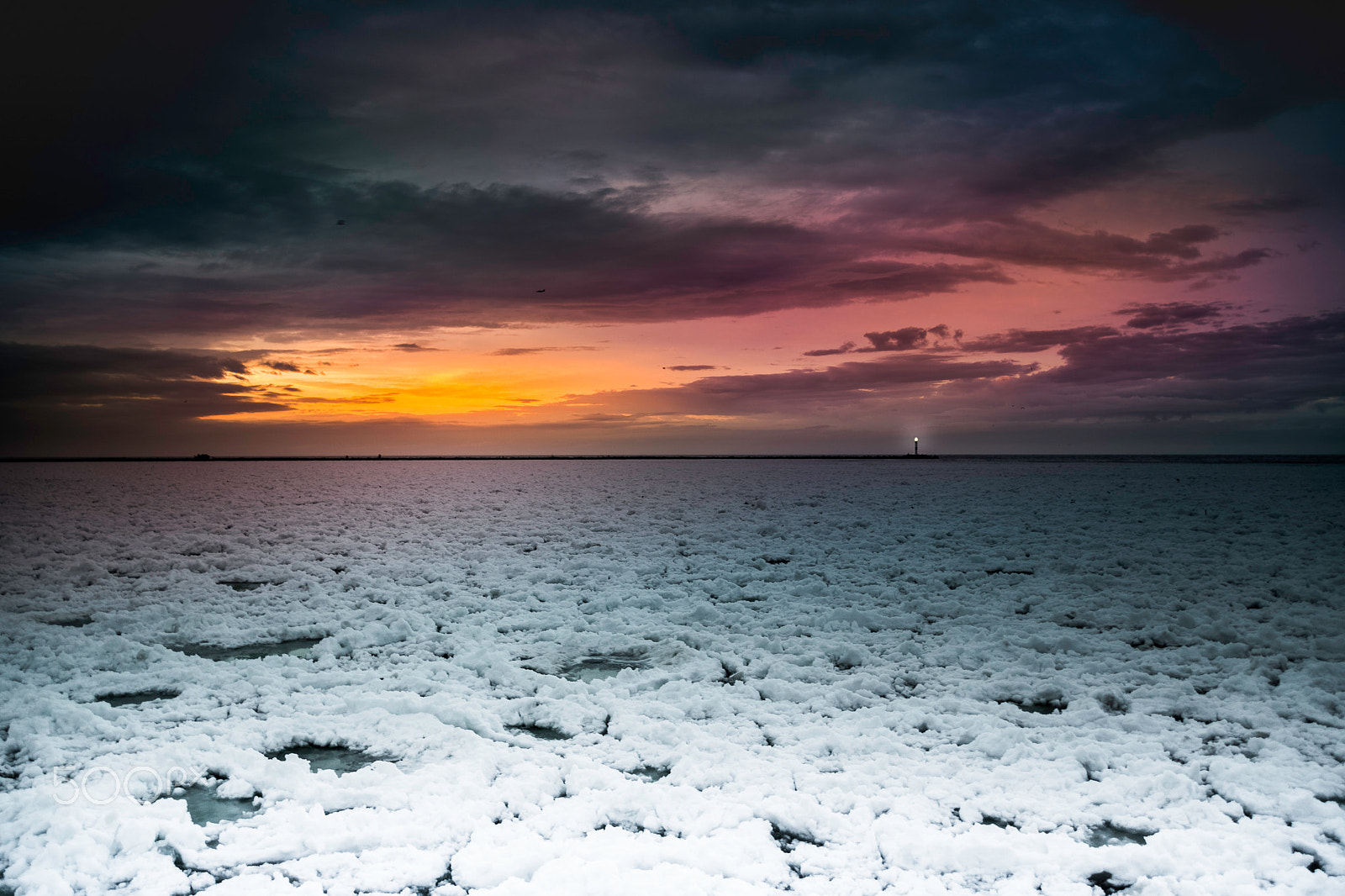 Tamron 18-270mm F3.5-6.3 Di II PZD sample photo. Ice sunset photography