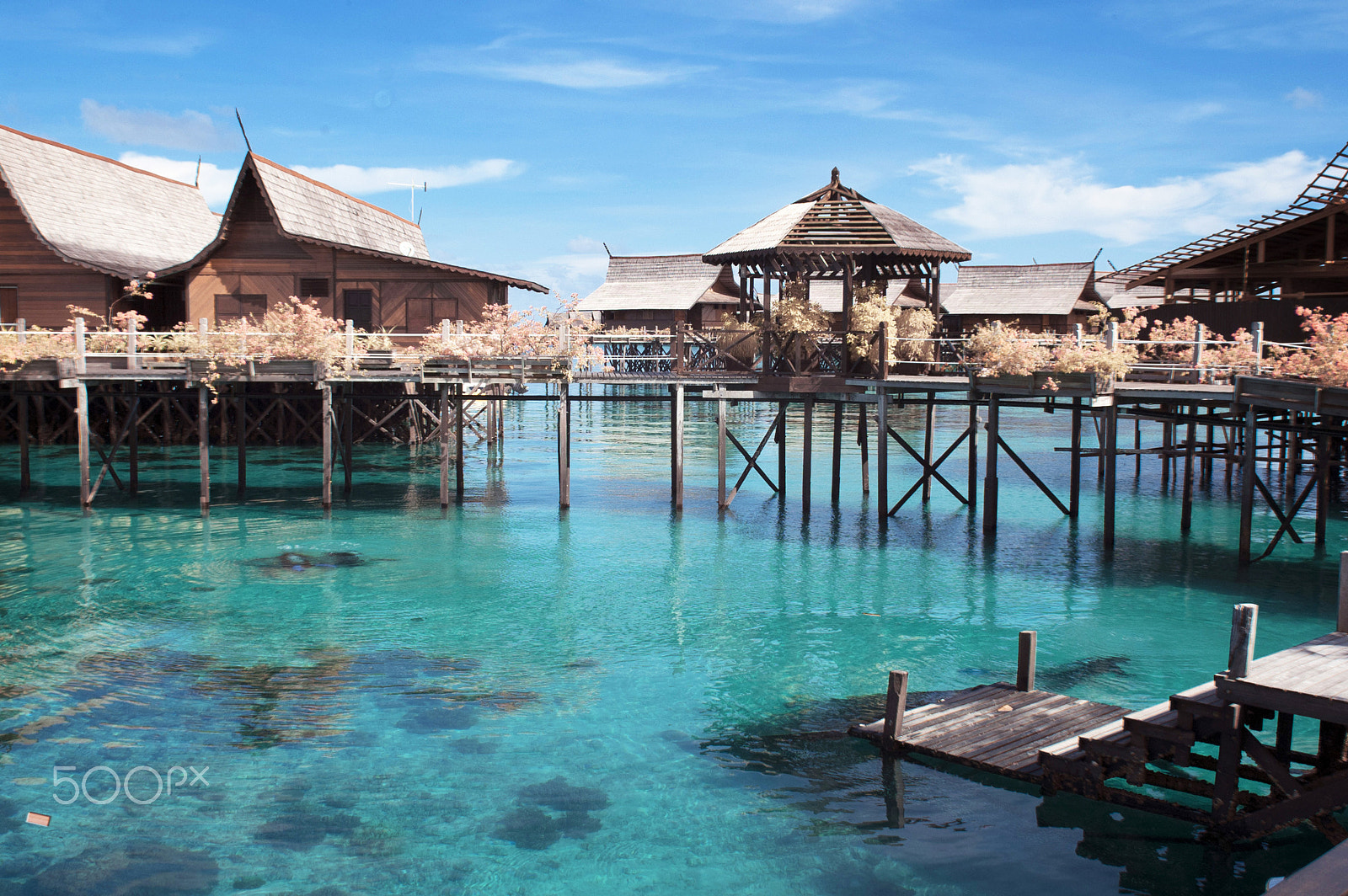 Nikon D70s sample photo. View of fisherman at mabul island, sabah photography