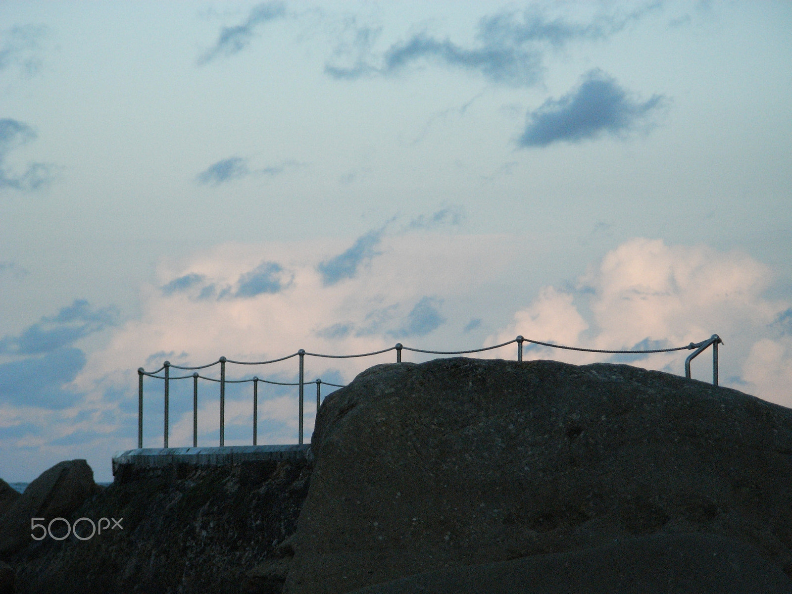 Ricoh Caplio R5 sample photo. Sea baths @ dusk photography