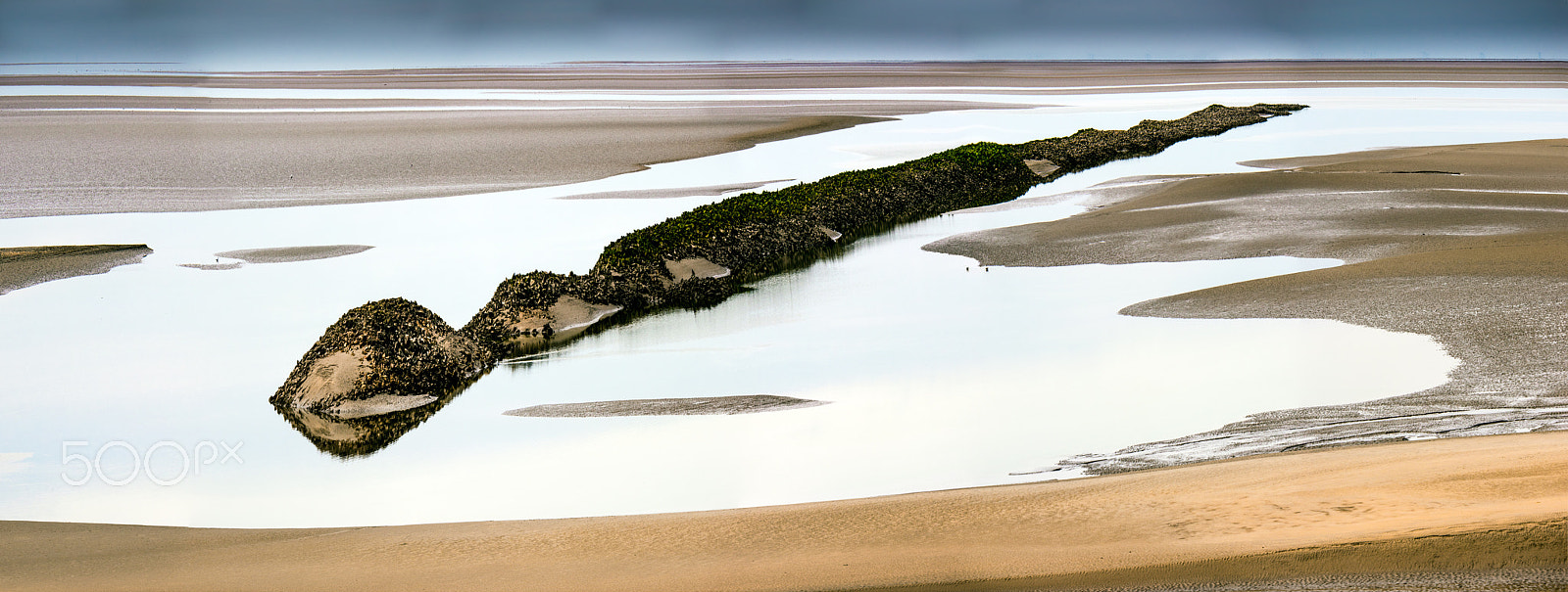 Panasonic Lumix DMC-G5 sample photo. Barnacle beach, morecambe bay panorama photography