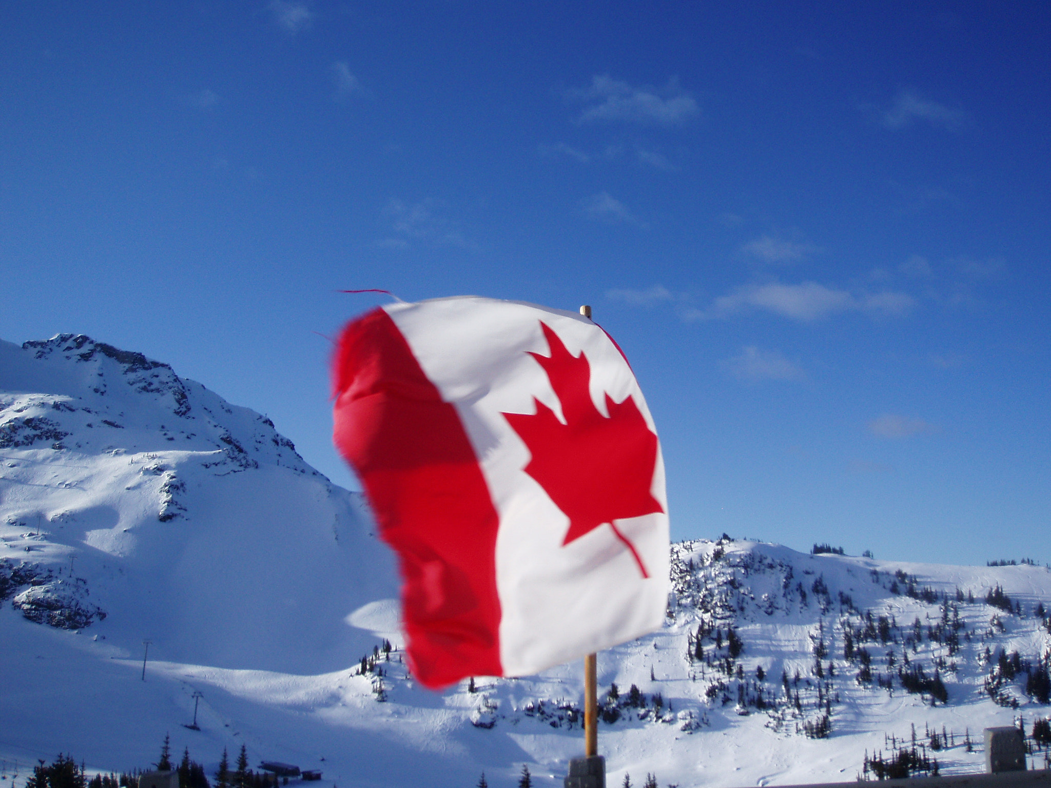 Olympus u-miniS,StylusVS sample photo. Whistler flag photography