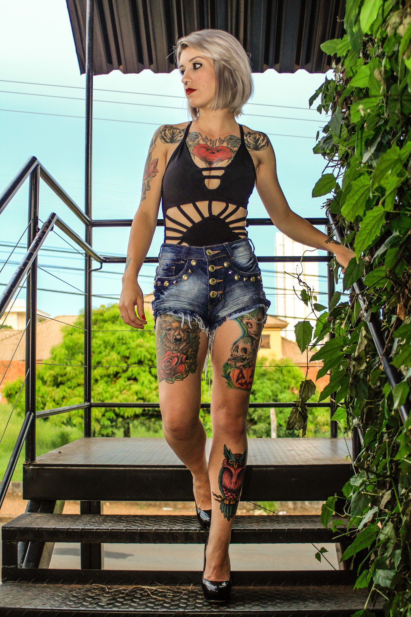 Canon EF 28-80mm f/3.5-5.6 USM IV sample photo. Jas cam model tatoo photography