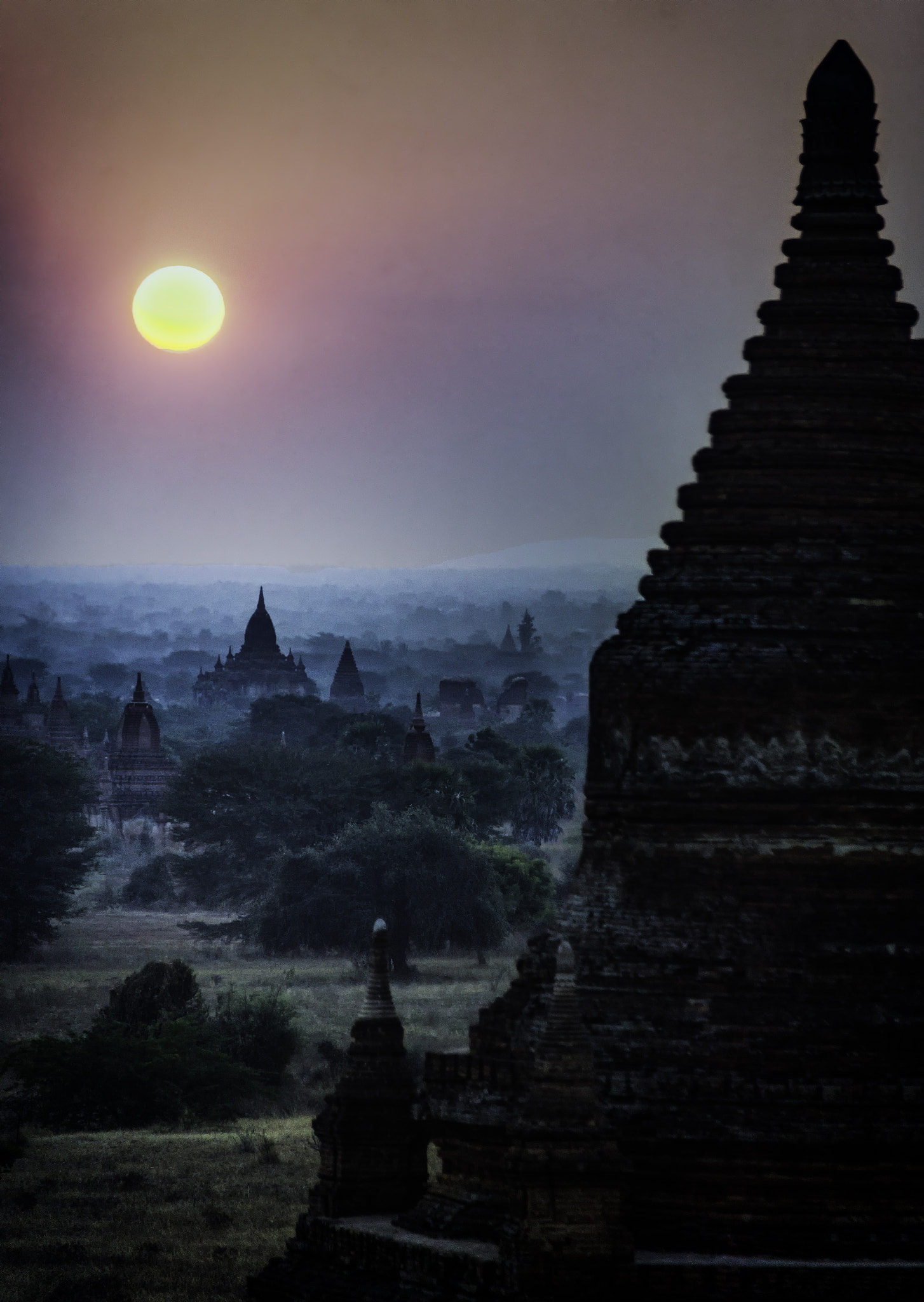 Nikon D4 sample photo. Sunrise over bagan photography