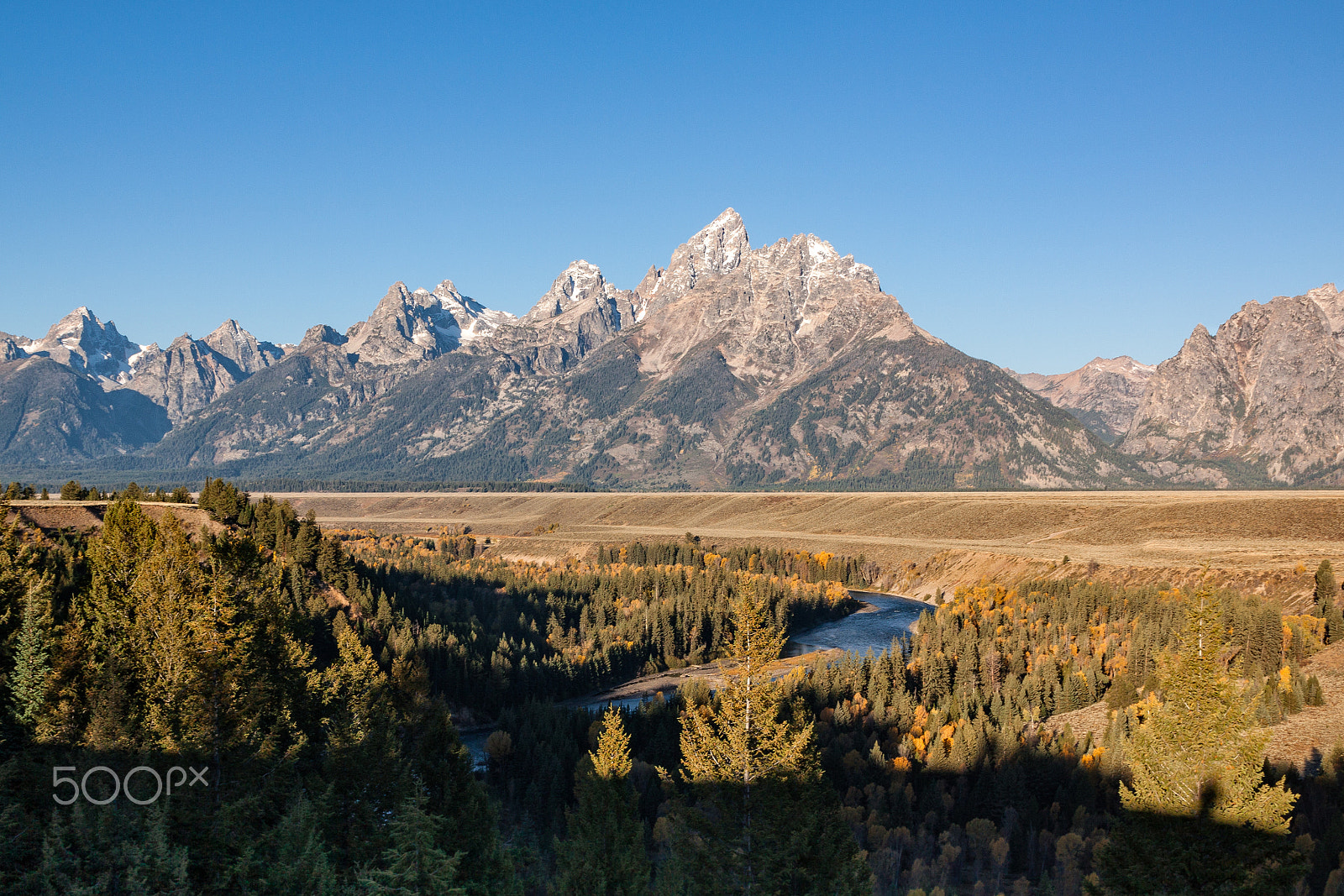 Canon EOS 50D + EF28-70mm f/2.8L USM sample photo. Snake river overlook teton national park photography