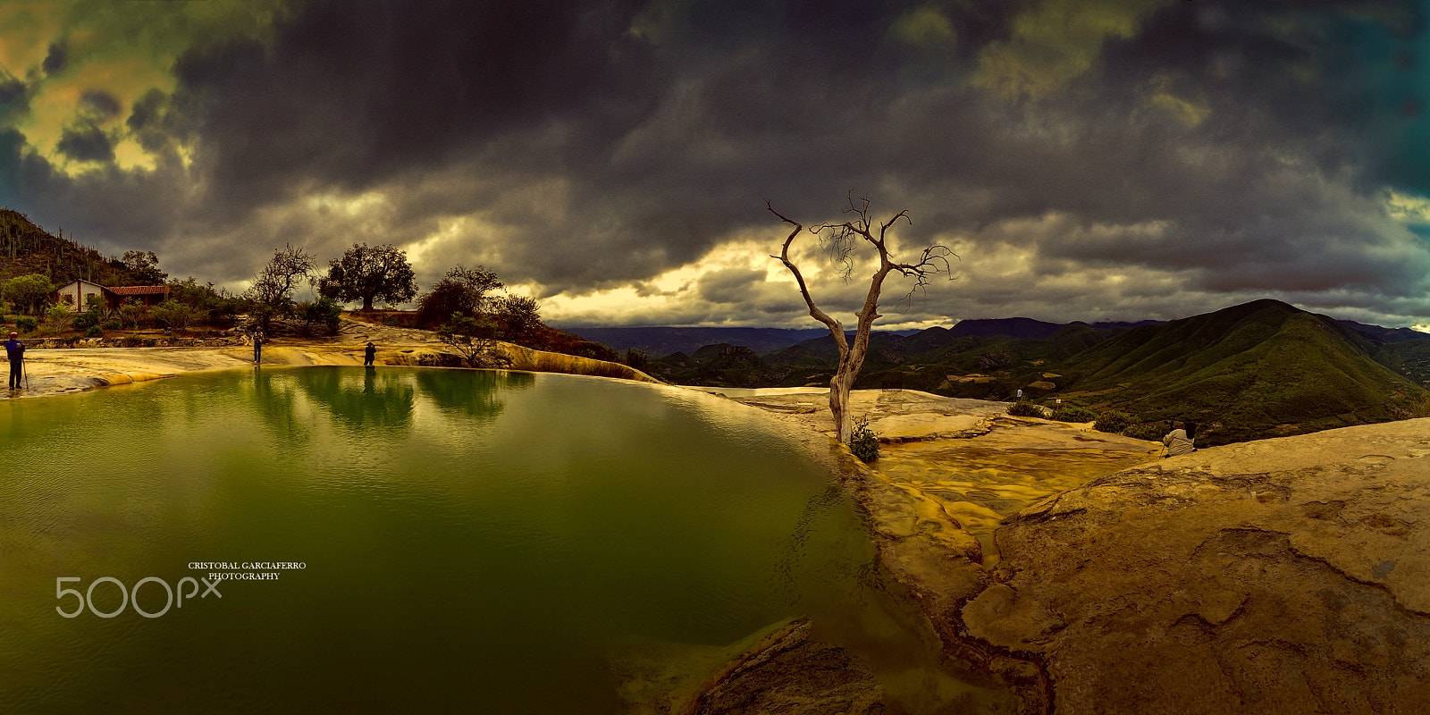 Nikon D4 + Nikon AF Nikkor 14mm F2.8D ED sample photo. Panoramic view, hierve  el agua, mexico photography