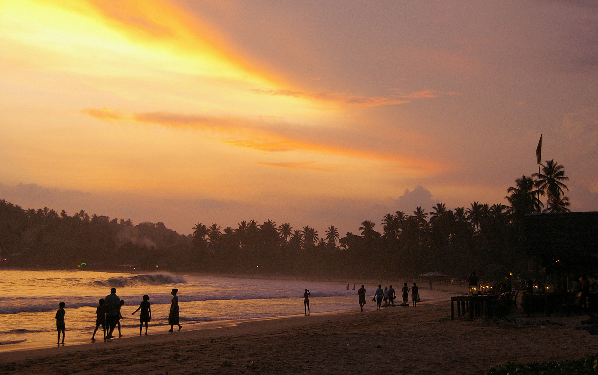 Pentax *ist DS sample photo. Sunset over mirissa beach, sri lanka photography