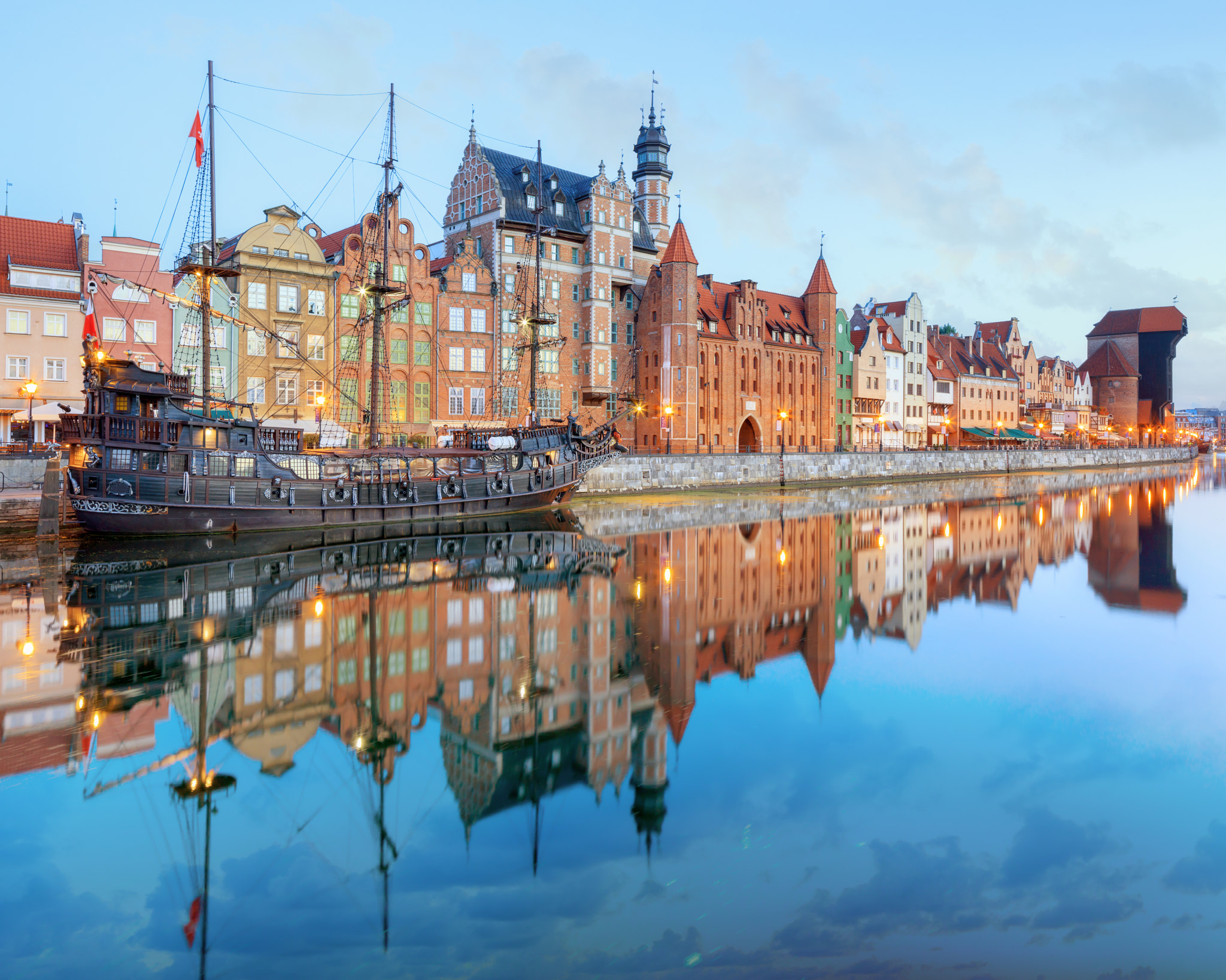 Canon TS-E 24.0mm f/3.5 L II sample photo. Central quay of gdansk, poland photography