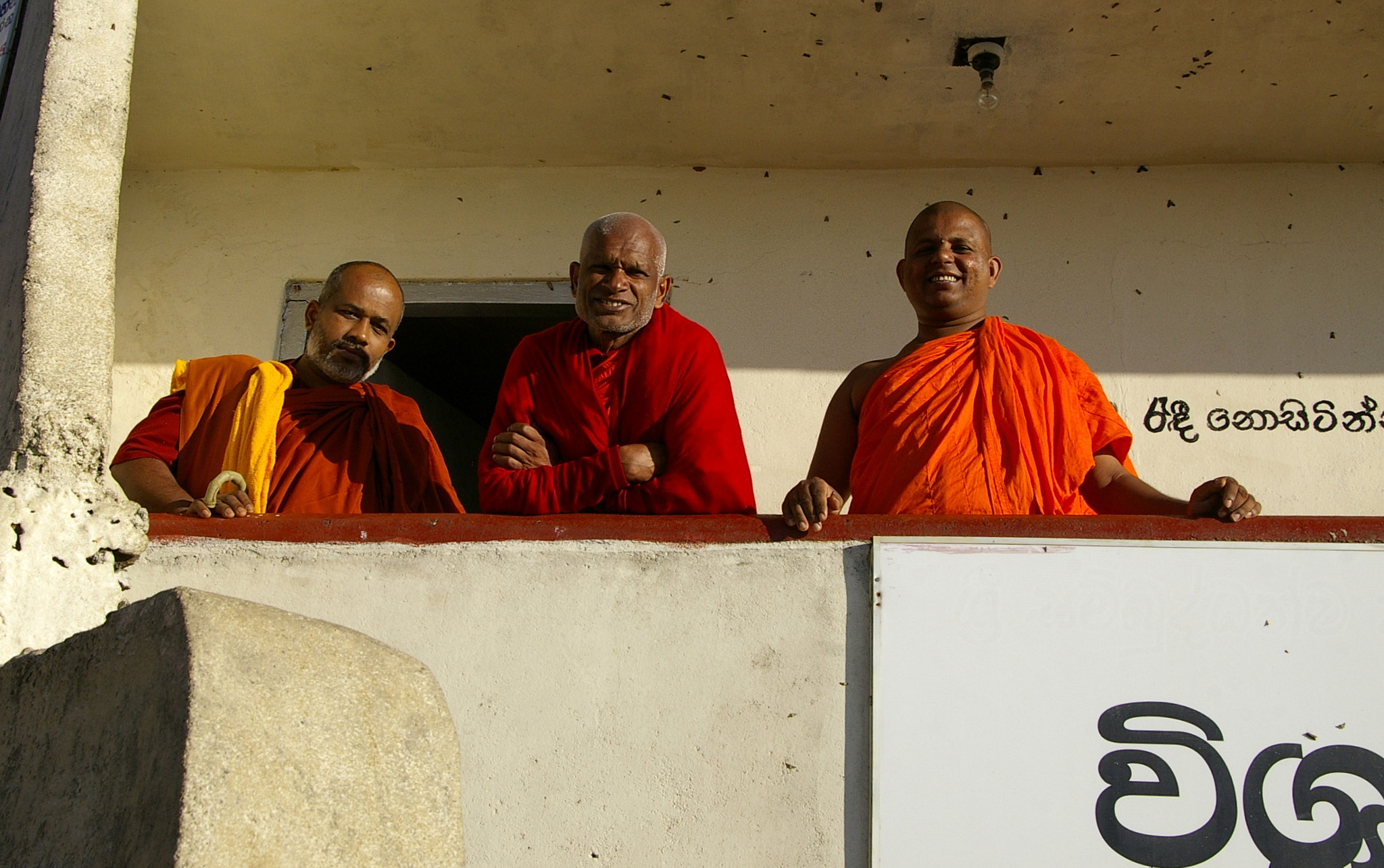 Pentax *ist DS sample photo. Monks at  adams peak monastery photography