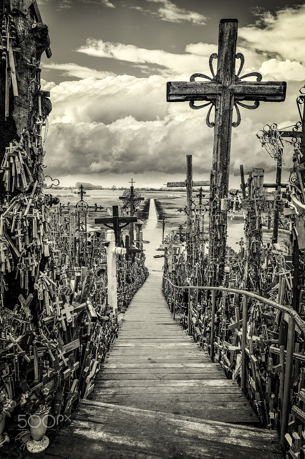 Nikon AF-S Nikkor 16-35mm F4G ED VR sample photo. Sky and hill of crosses near siauliai, lithuania. photography