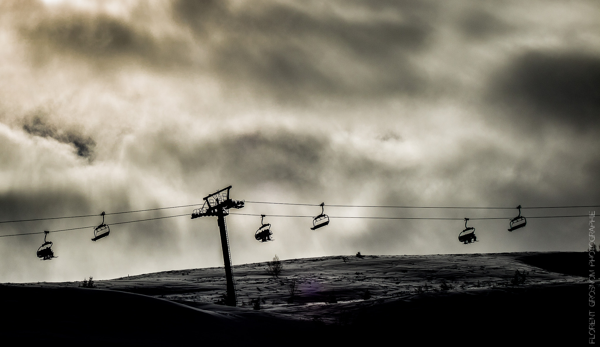 Canon EOS 760D (EOS Rebel T6s / EOS 8000D) sample photo. Chairlift to the clouds photography