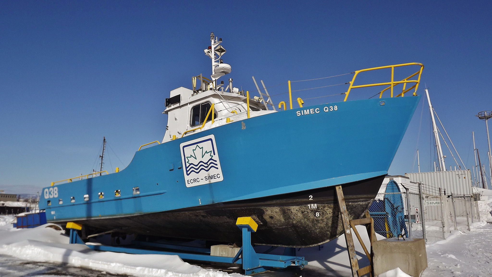 Fujifilm FinePix S3400 sample photo. Blue boat sleeping for winter time photography