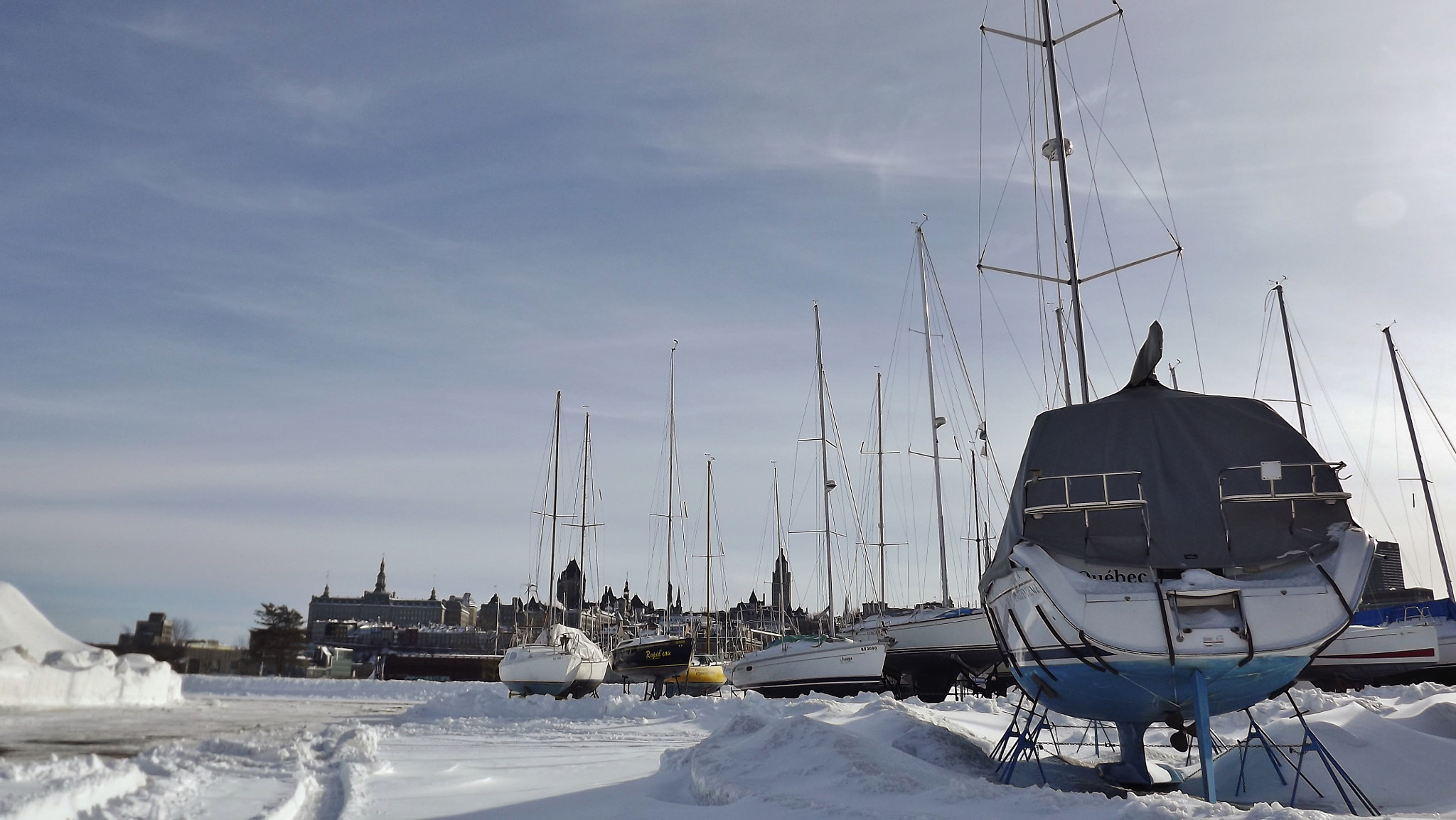 Fujifilm FinePix S3400 sample photo. Old port boat parking for winter &amp; vieux-québec photography