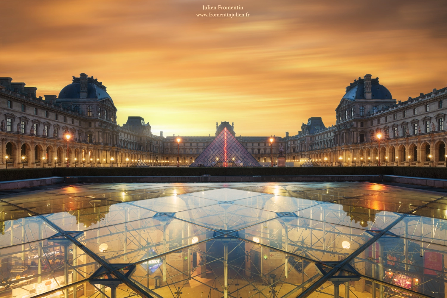 16-35mm F4 OSS sample photo. Les pyramides du louvre, paris photography