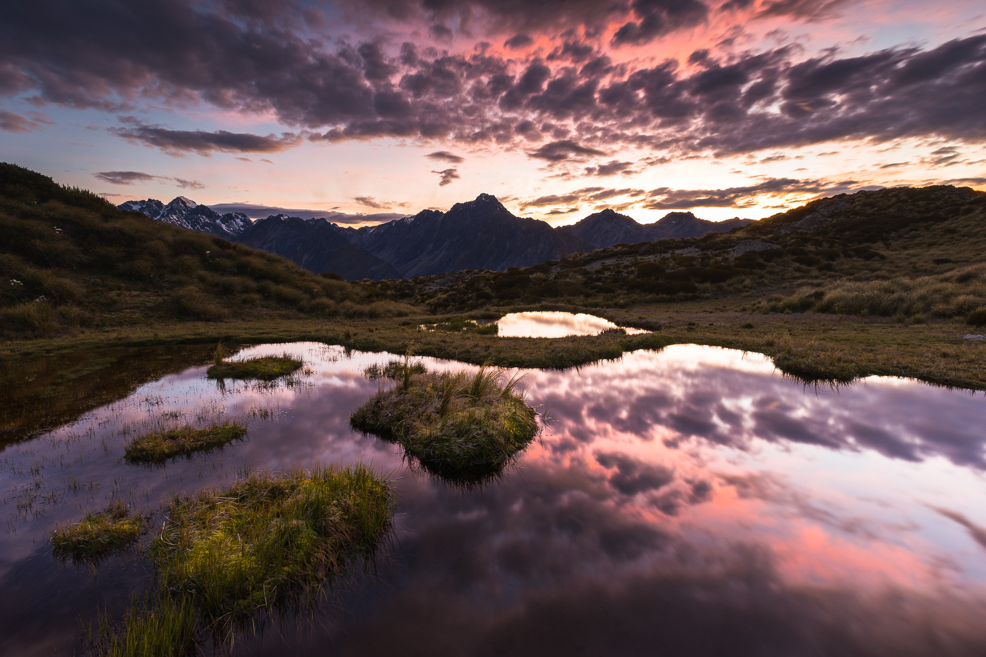 Sony a7 II + Canon EF 16-35mm F2.8L II USM sample photo. Dawn at mcnulty's tarns. photography