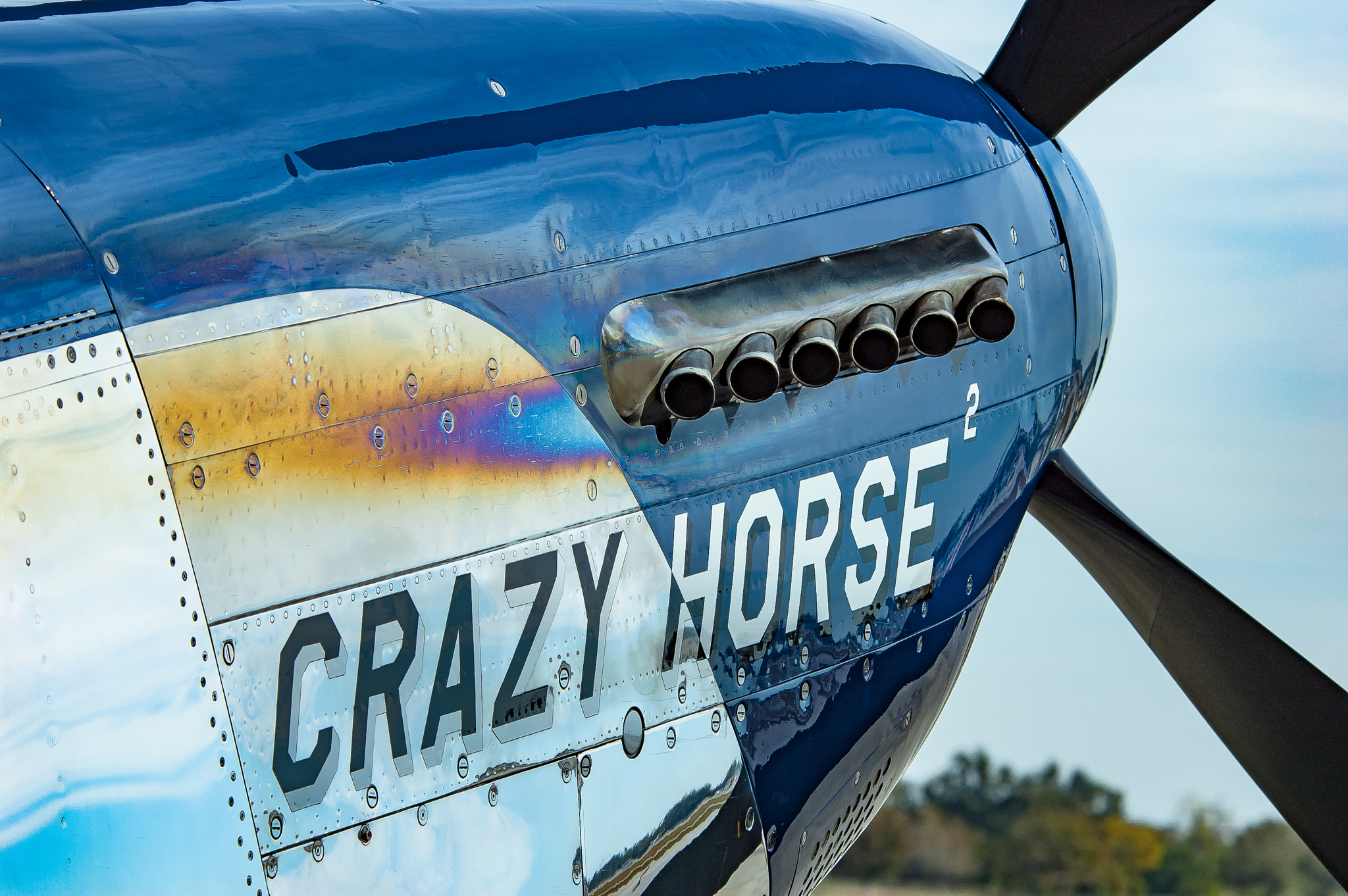 Nikon D70s sample photo. Crazy horse 2 - cowling close up photography