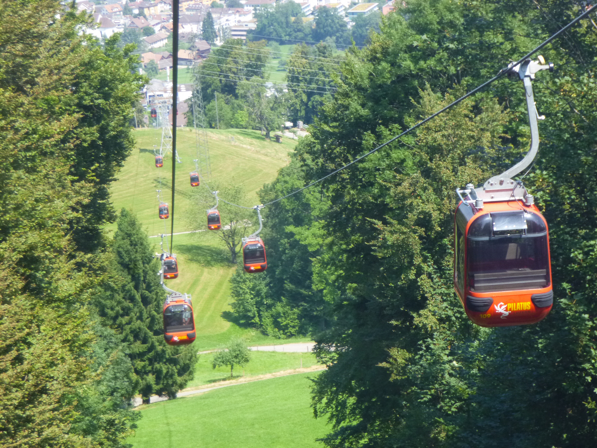 Panasonic DMC-SZ1 sample photo. Nine cable cars photography