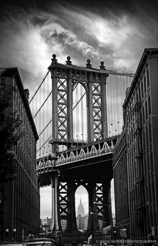 Canon EOS 600D (Rebel EOS T3i / EOS Kiss X5) + Sigma 17-70mm F2.8-4 DC Macro OS HSM sample photo. Manhattan bridge photography
