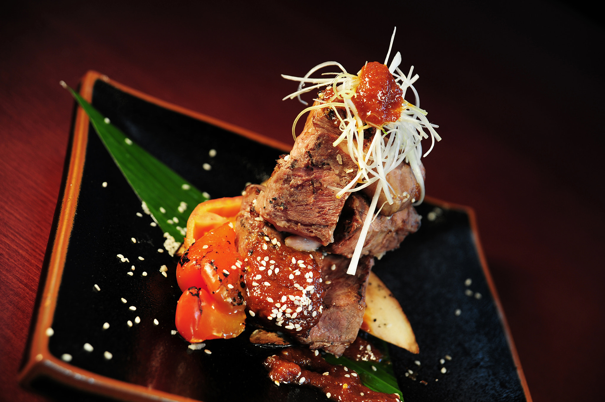 Nikon AF Nikkor 24-85mm F2.8-4D IF sample photo. Japanese cuisine - beef photography
