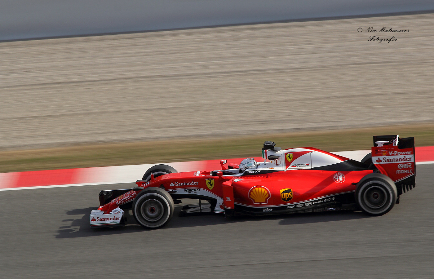 Canon EOS 60D + Canon EF 70-210mm f/4 sample photo. Sebastian vettel _ ferrari photography