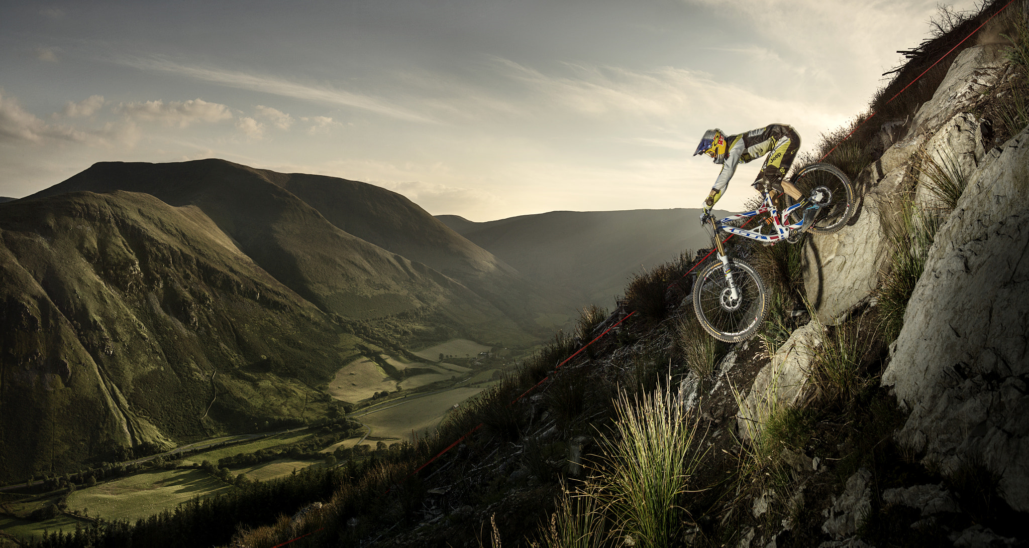 Leica S (TYP 006) sample photo. Gee atherton competing at red bull hard line in dinas mawddwy, united kingdom. photography
