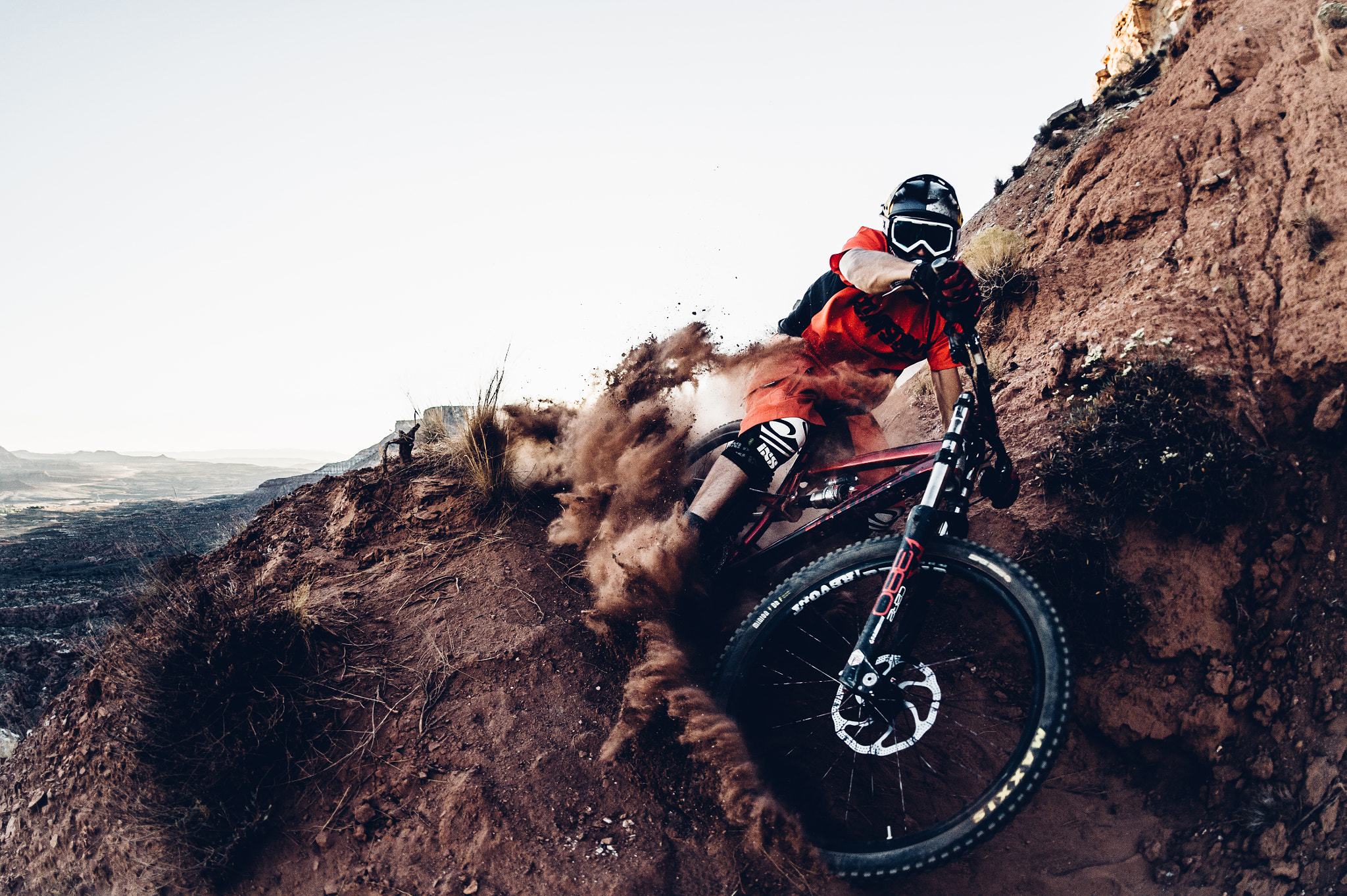 Szymon Godziek Performs During the Red Bull Rampage in Virgin, Utah