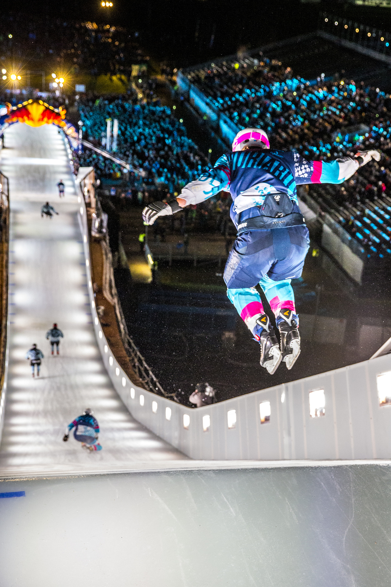 Canon EOS-1D C sample photo. Team steal 17 compete in ice cross downhill at red bull crashed ice in munich, germany. photography