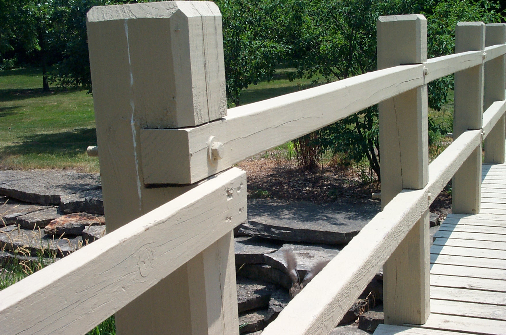 Kodak DC280 ZOOM DIGITAL CAMERA sample photo. Foot bridge across stream at park photography