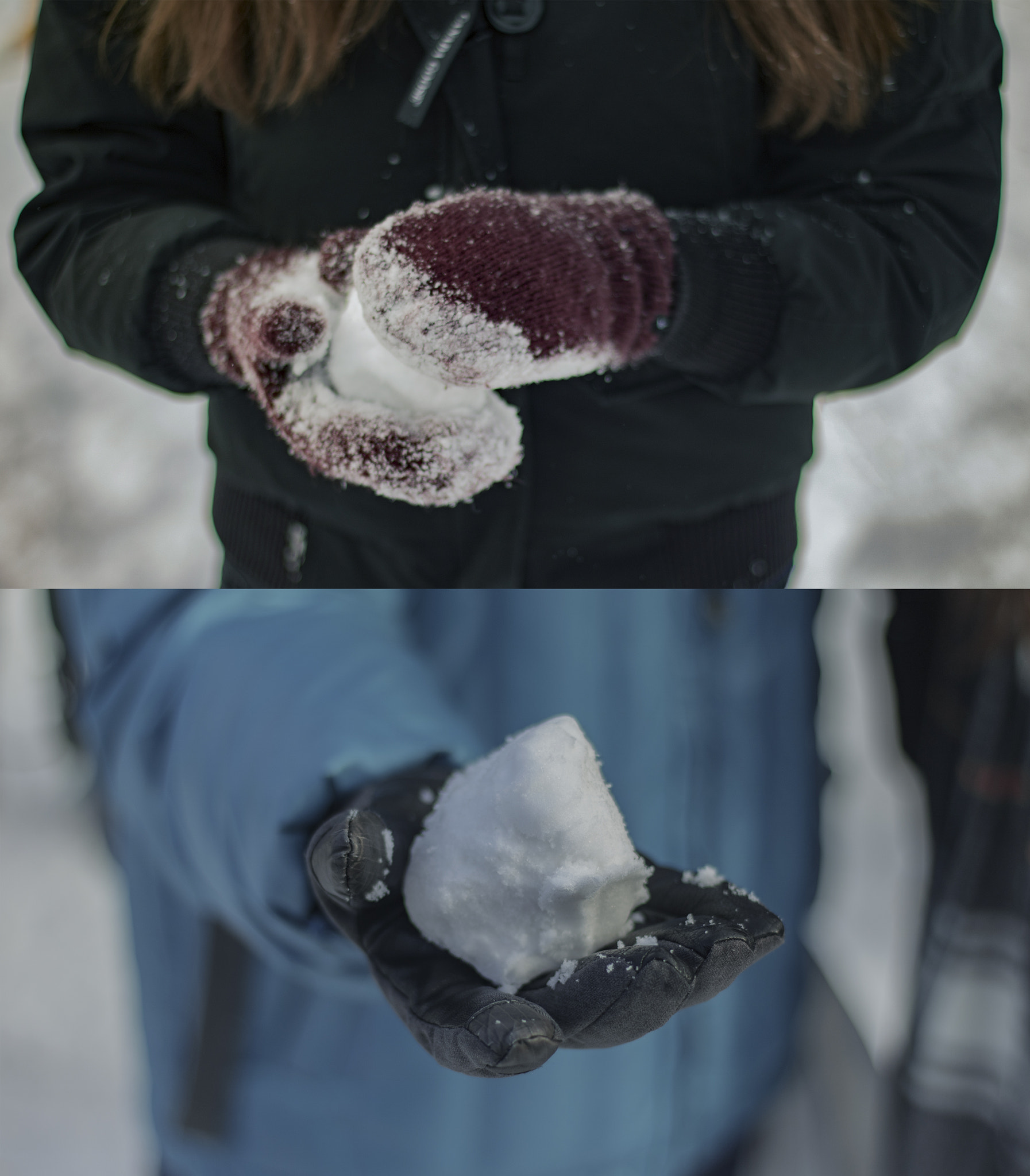 Canon EOS 760D (EOS Rebel T6s / EOS 8000D) + Canon EF 50mm F1.8 II sample photo. Snowball fight photography