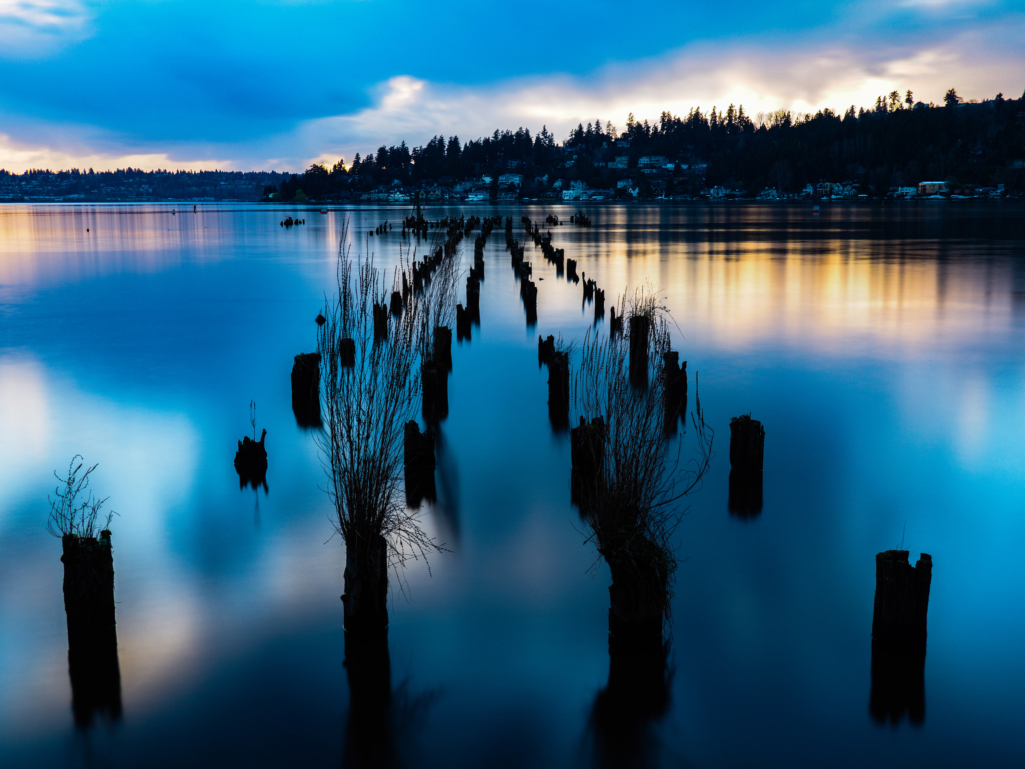 Olympus OM-D E-M5 II + Panasonic Lumix G 20mm F1.7 ASPH sample photo. Juanita bay sunset photography