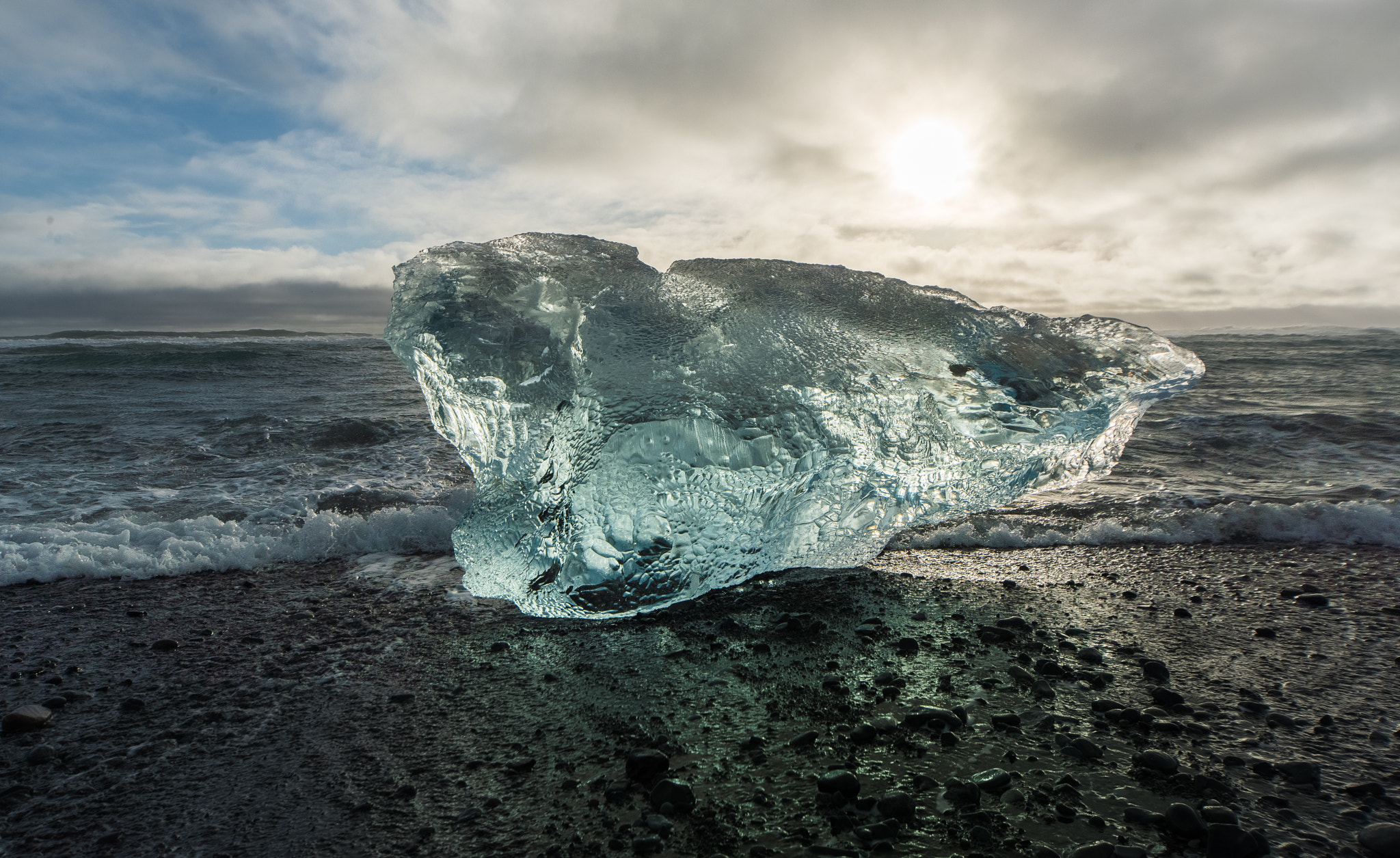 Nikon D810 + Sigma 12-24mm F4.5-5.6 EX DG Aspherical HSM sample photo. Ice in iceland - hdr photography