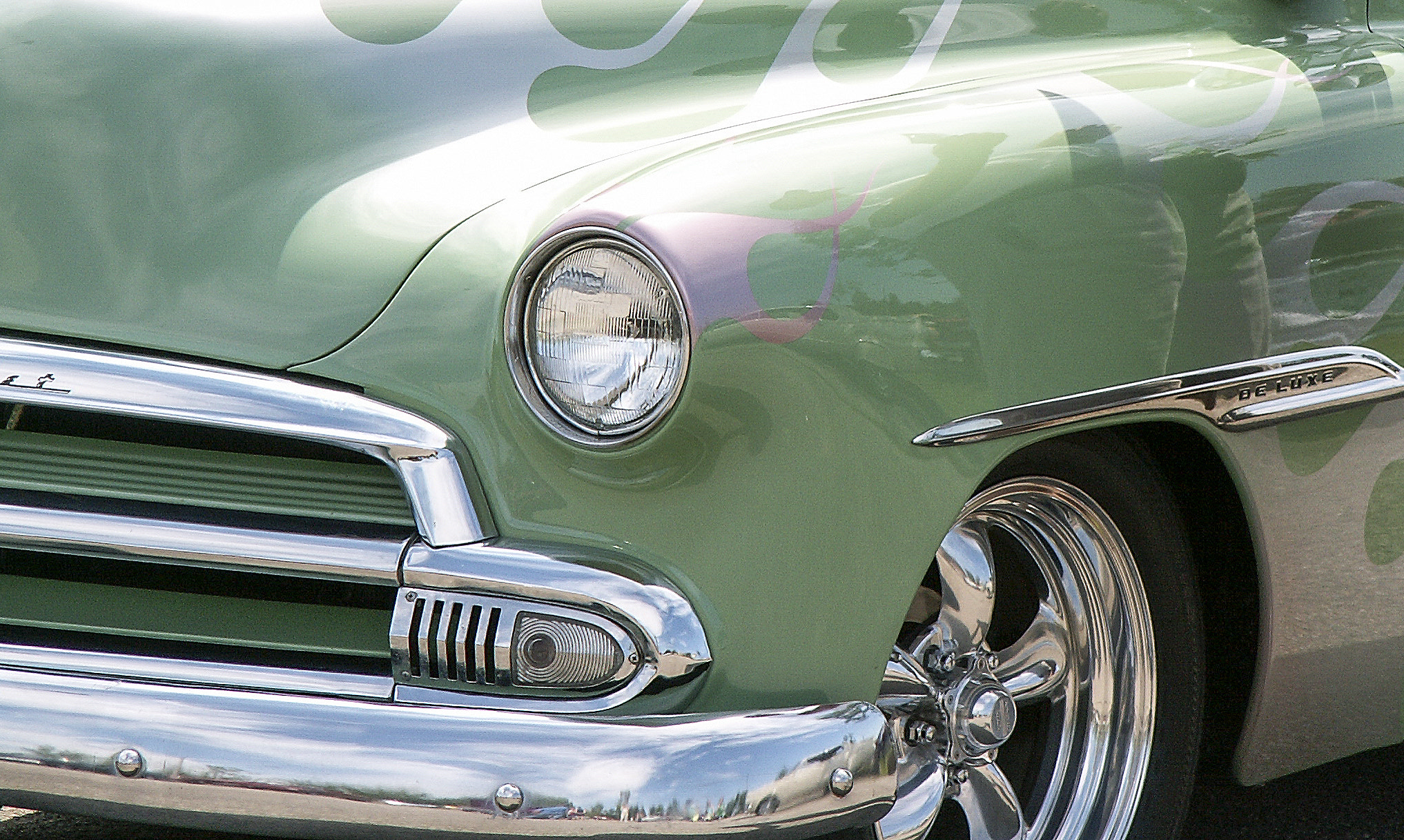 KONICA MINOLTA DiMAGE Z3 sample photo. Flaming chevy photography