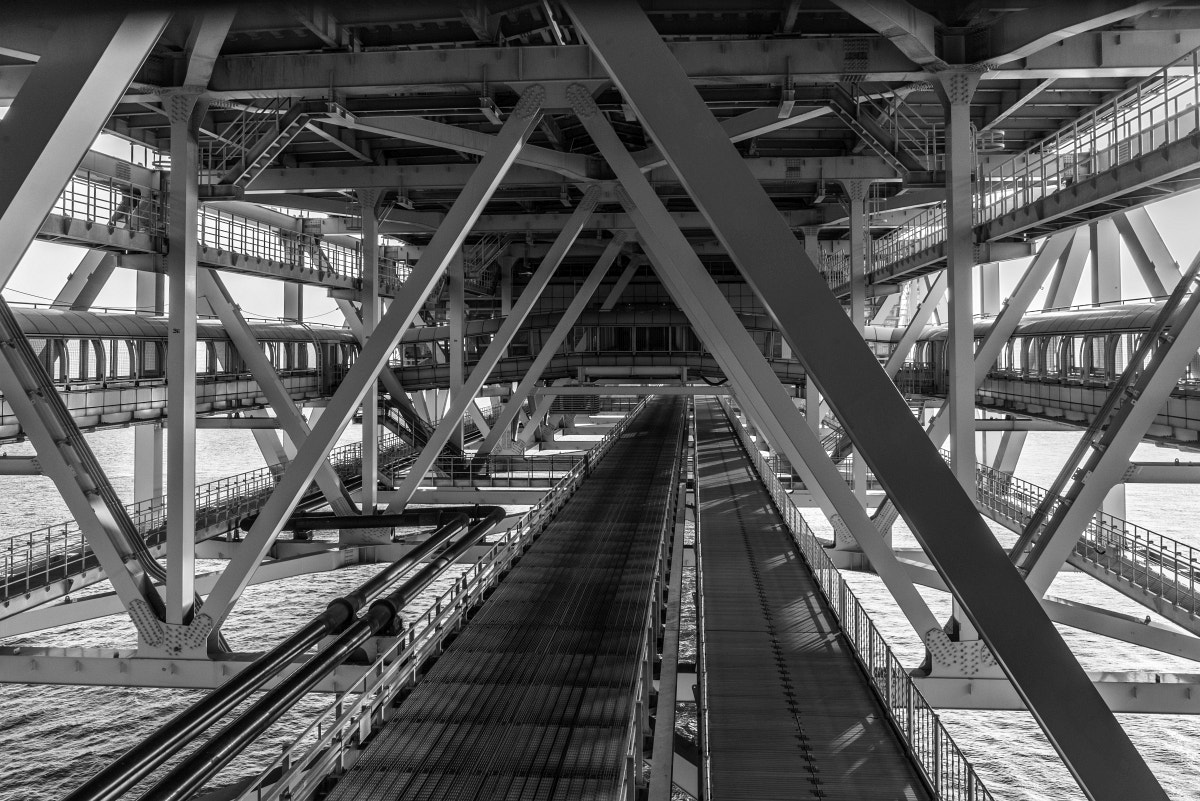 Nikon D600 sample photo. Inside akashi kaikyō bridge photography