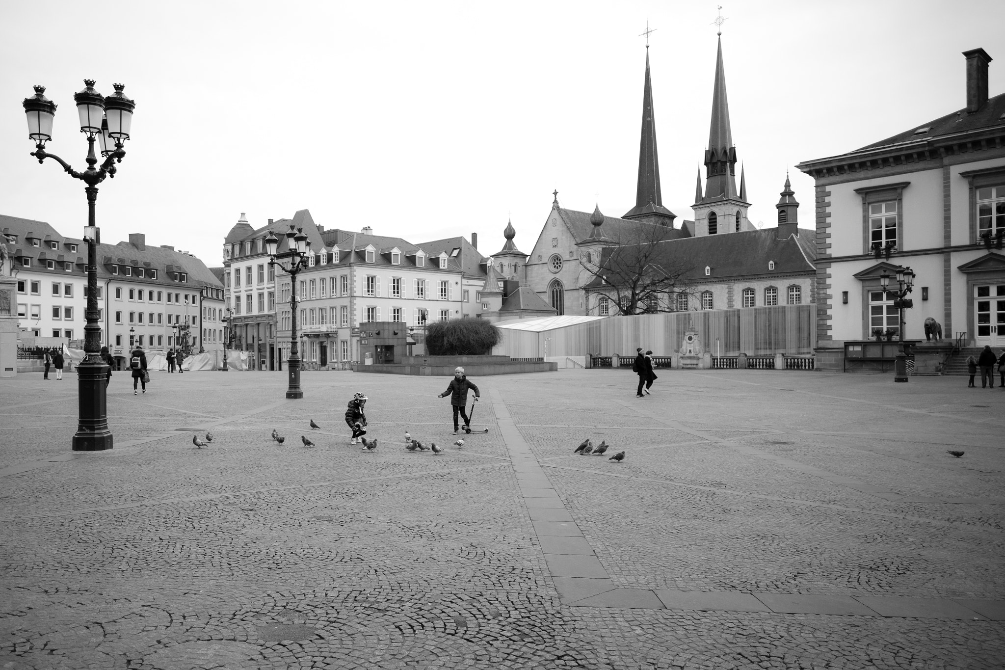 Sony a7 II + Canon EF 24mm F2.8 IS USM sample photo. Playing with the pigeons photography