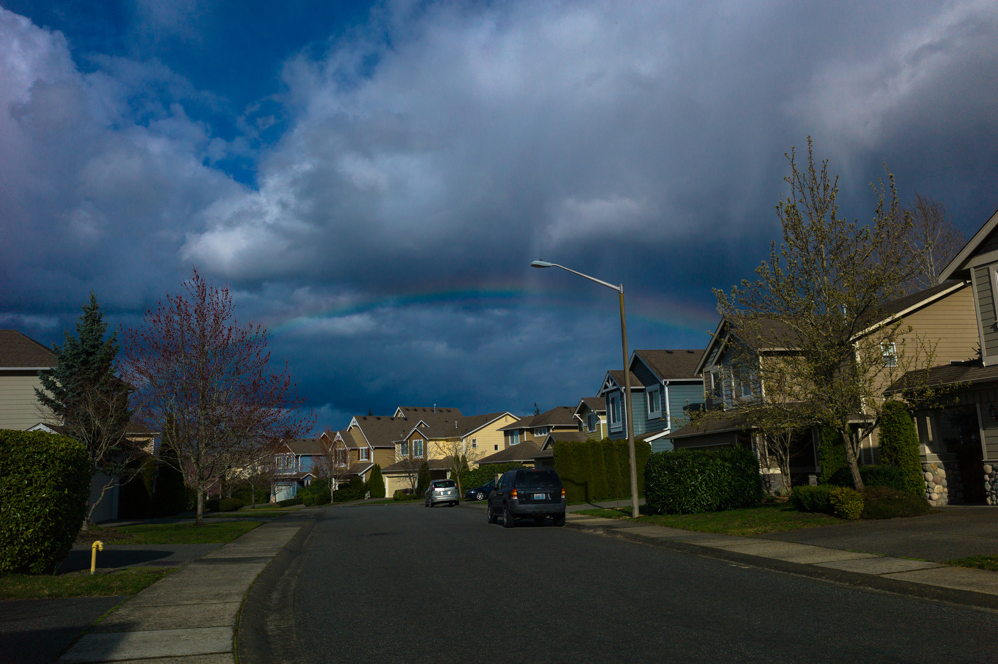 Leica M9 + Leica Elmarit-M 28mm f/2.8 (IV) sample photo. Low rainbow sammamish, wa photography