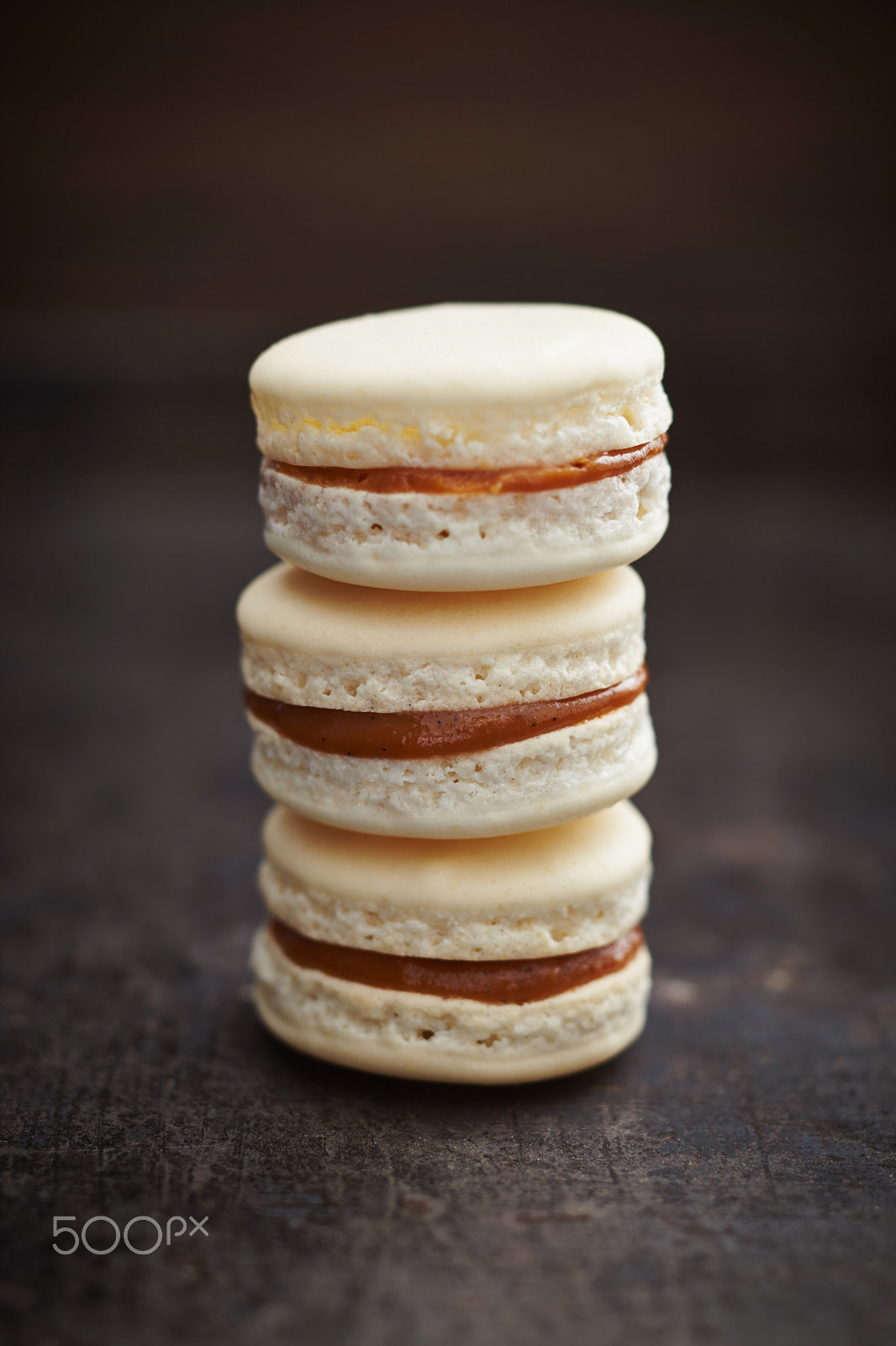 Canon TS-E 90mm F2.8 Tilt-Shift sample photo. Three macarons with caramell filling photography