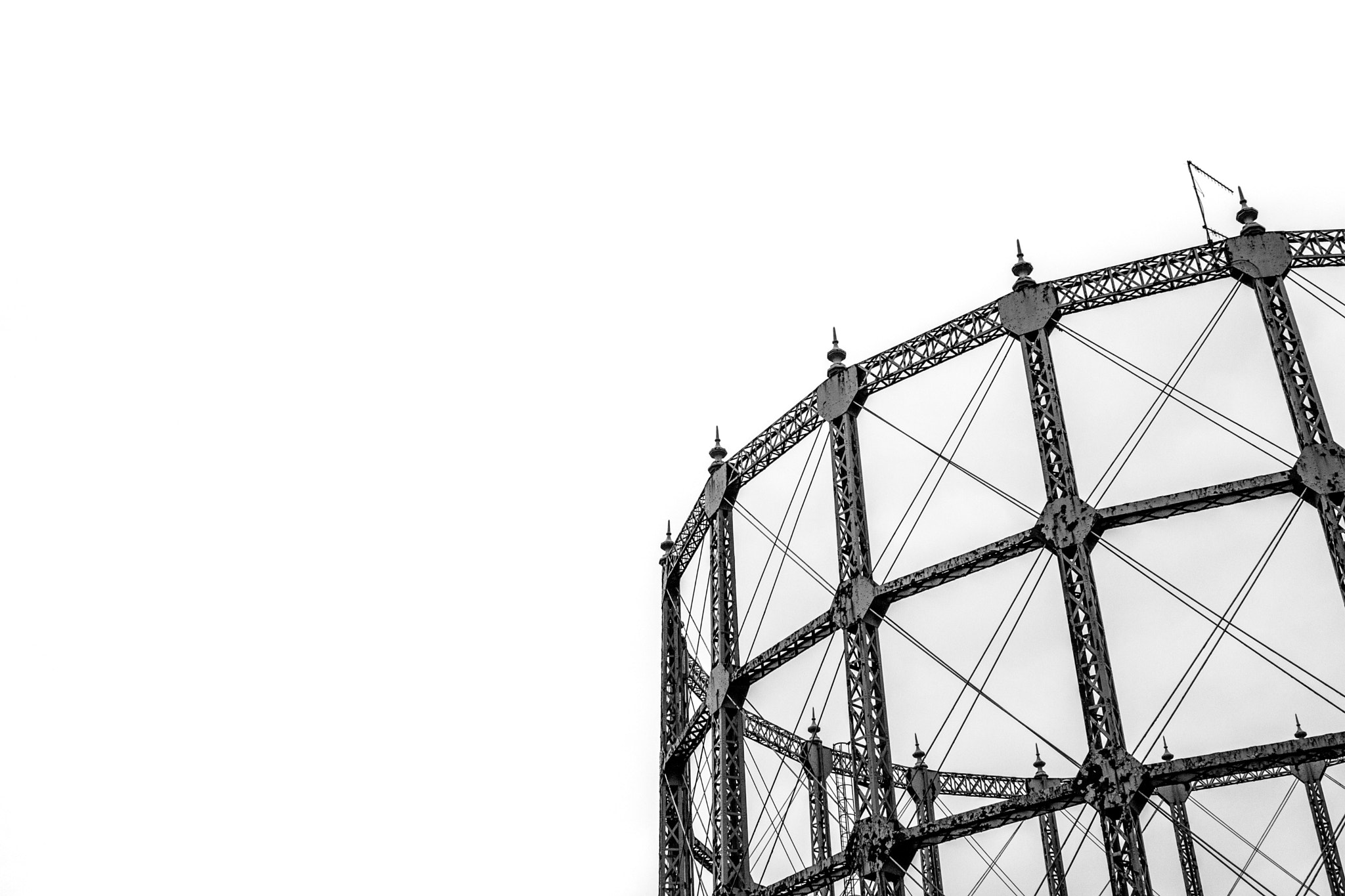 Canon EOS 60D + Canon EF 24mm F2.8 sample photo. Gas holder photography