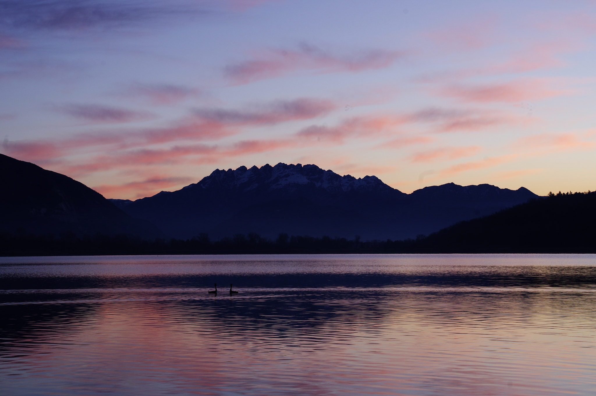 Tamron AF 18-200mm F3.5-6.3 XR Di II LD Aspherical (IF) Macro sample photo. Meeting on the lake photography