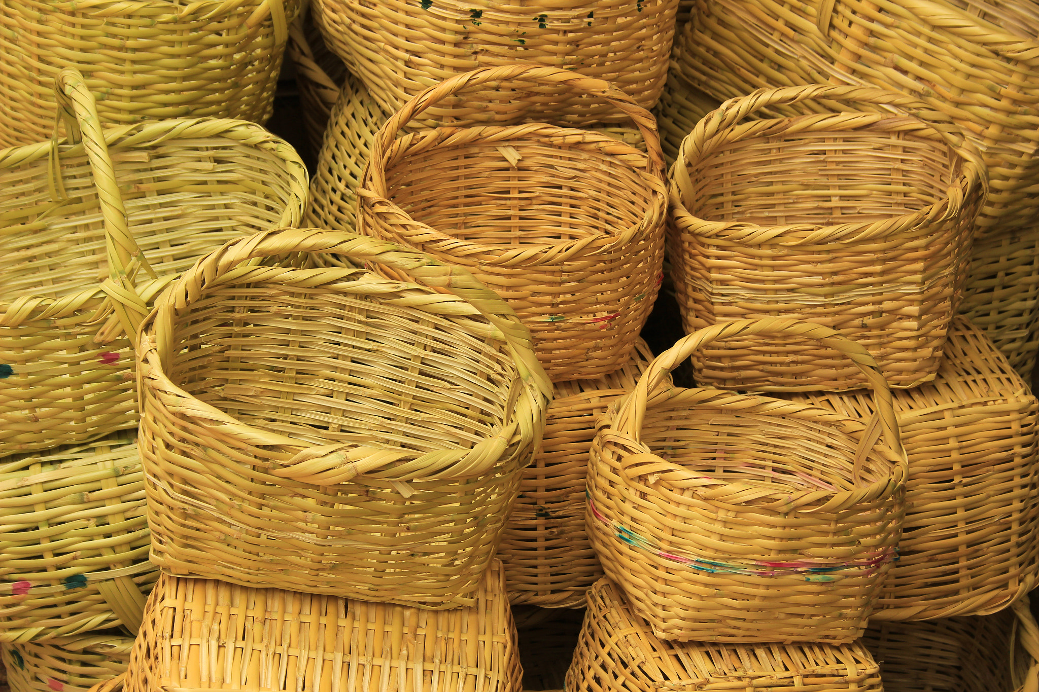 Canon EF-S 18-55mm F3.5-5.6 sample photo. Wicker baskets photography