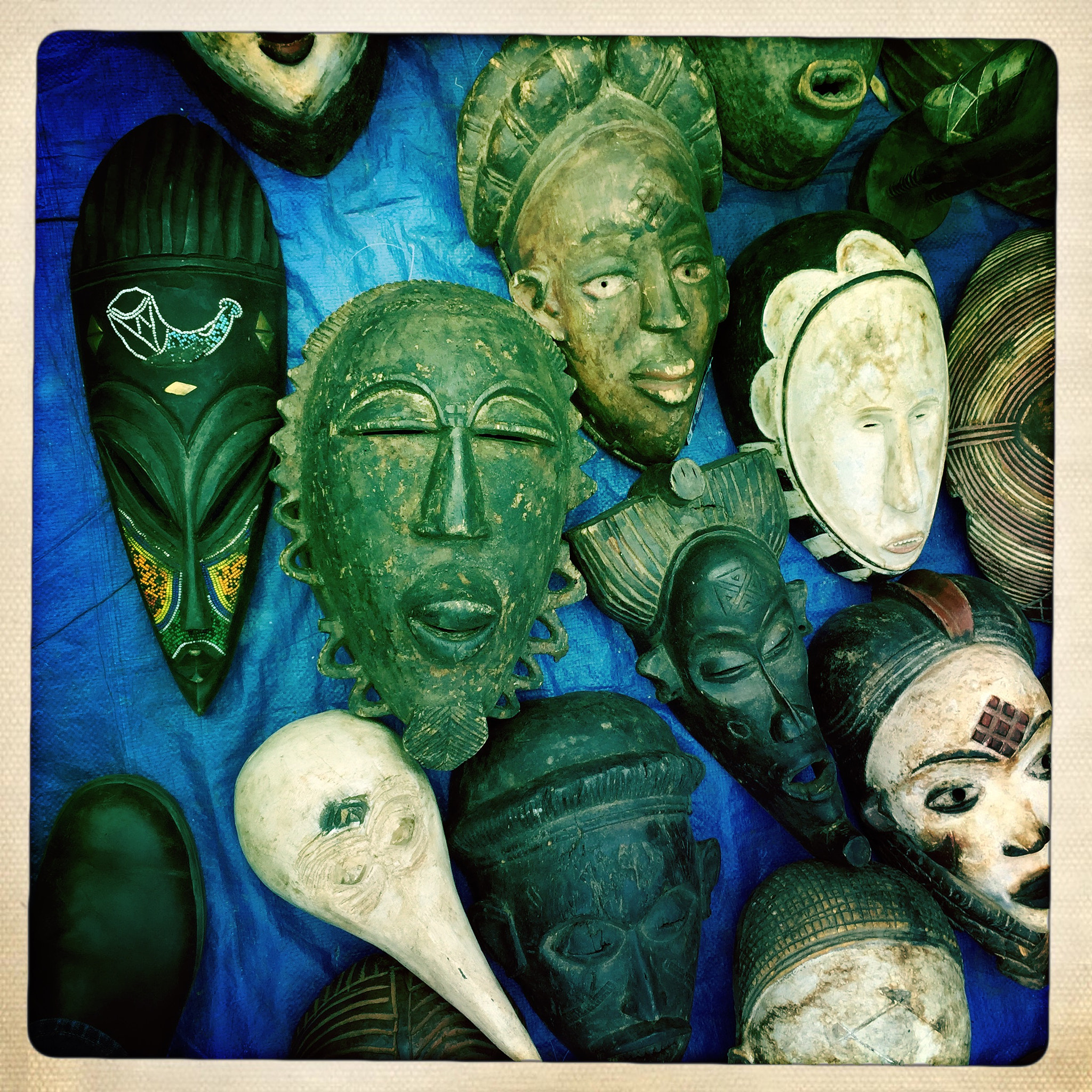Hipstamatic 301 sample photo. Masks photography