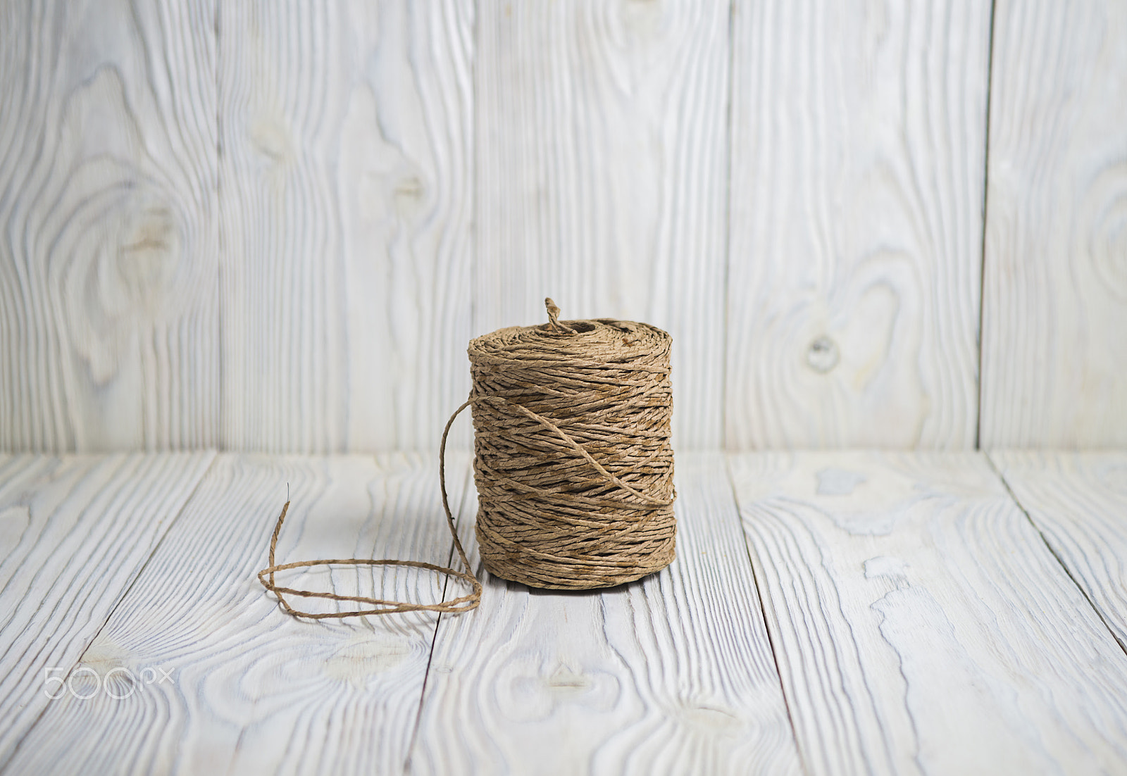 Nikon D610 + Sigma 24-70mm F2.8 EX DG Macro sample photo. Skein of thread on a wooden background photography