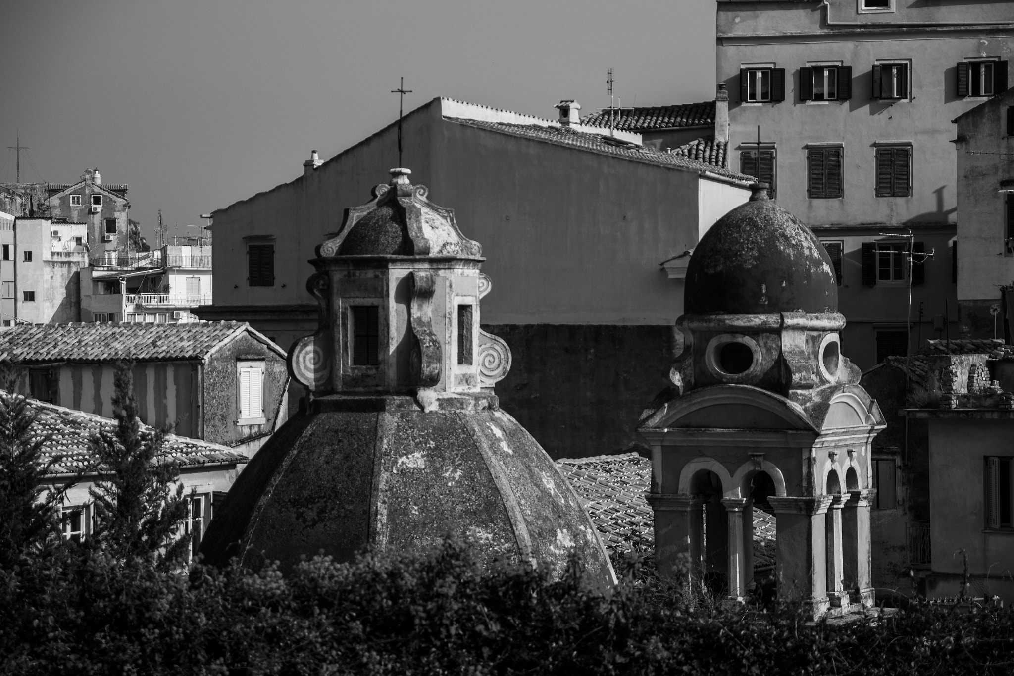 Nikon D3100 + Sigma 17-70mm F2.8-4 DC Macro OS HSM sample photo. Corfu town roofs photography