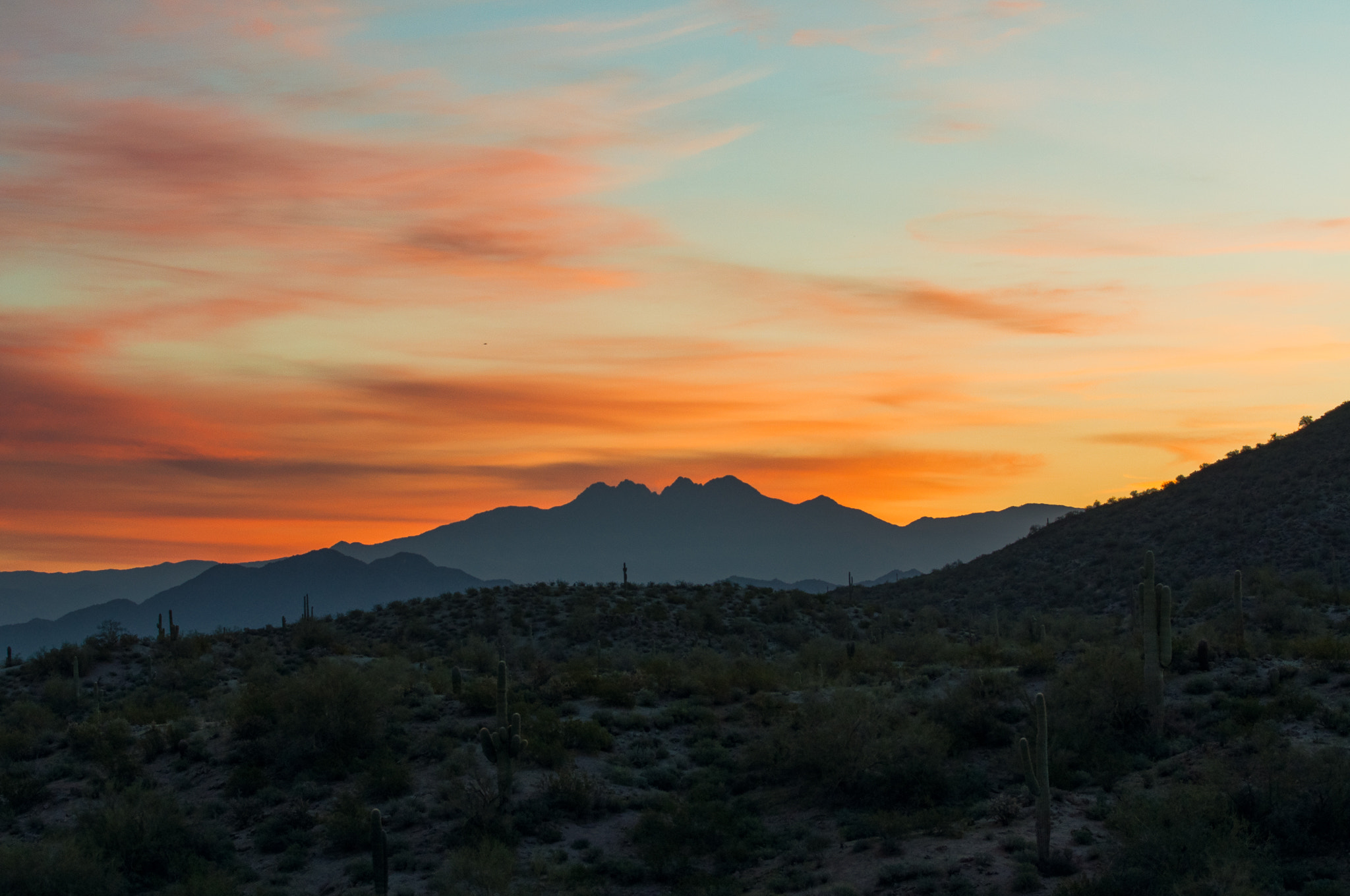 Nikon AF-S Nikkor 70-200mm F4G ED VR sample photo. Four peaks sunrise photography