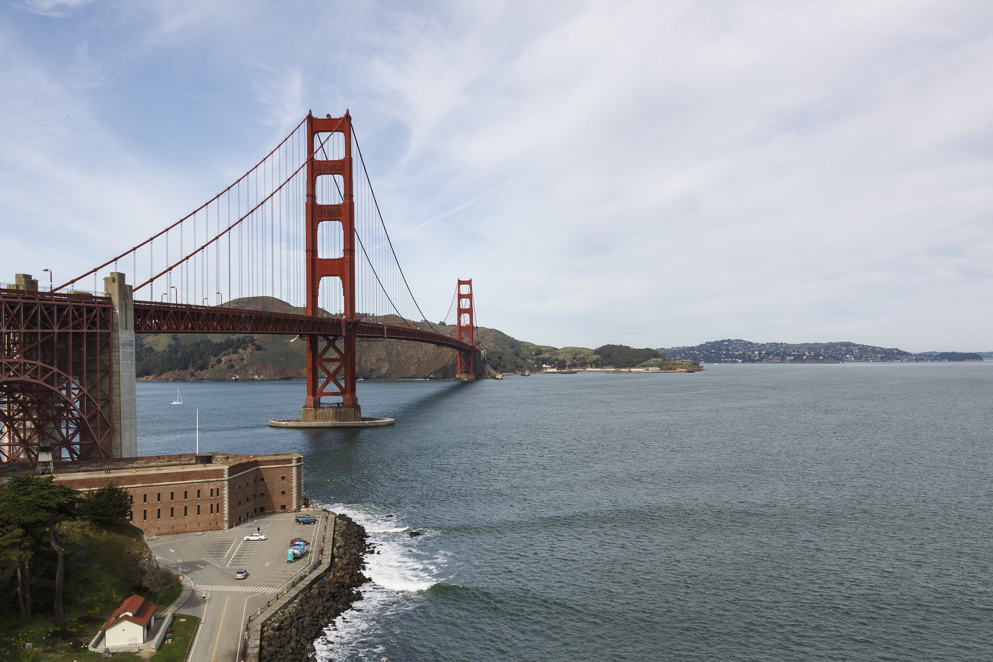 Canon EOS 50D + Tamron 18-270mm F3.5-6.3 Di II VC PZD sample photo. Fort point from the presidio photography