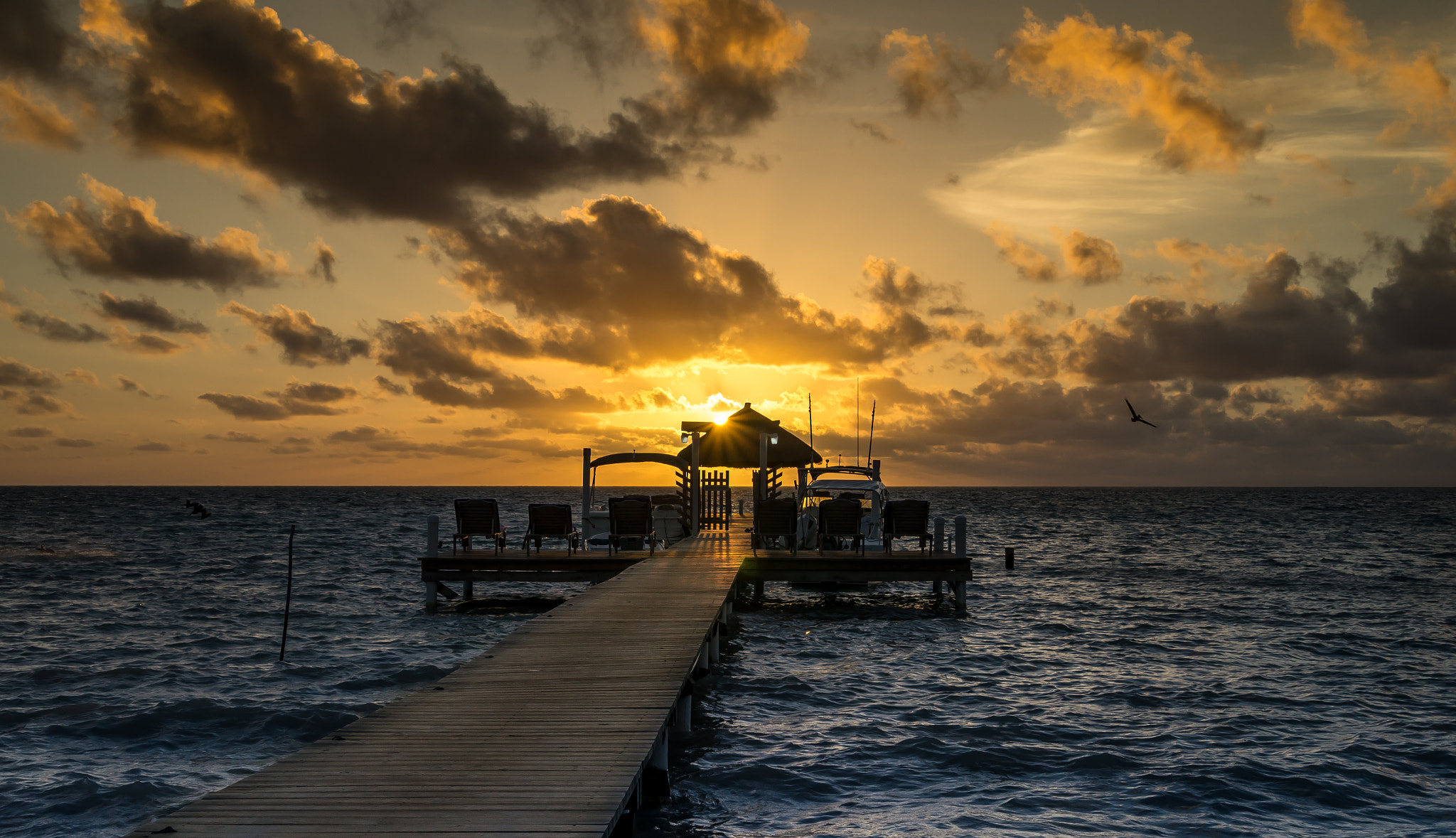 Sony SLT-A57 + Tamron SP 24-70mm F2.8 Di VC USD sample photo. Caye caulker at sunrise photography