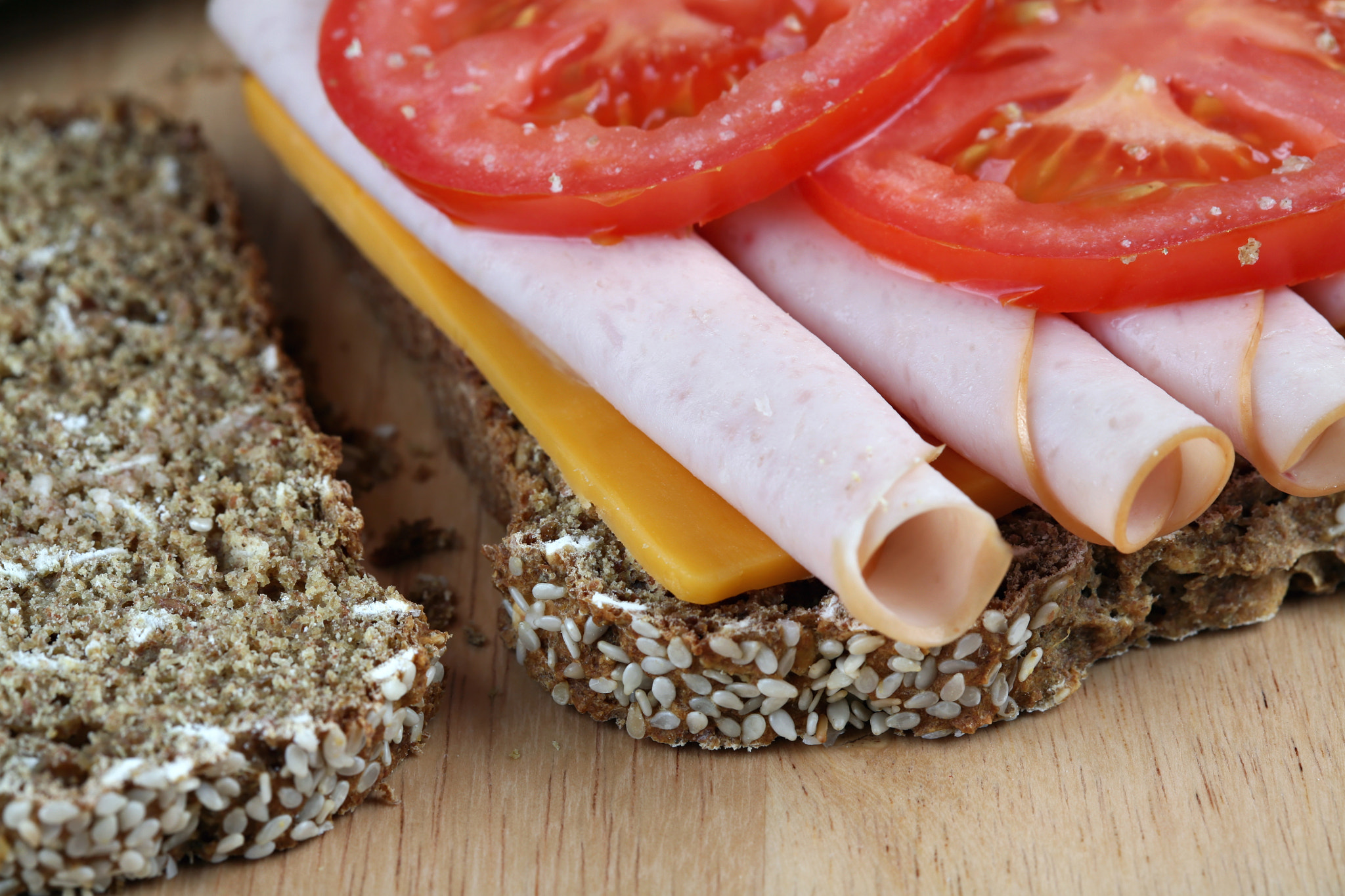 Canon EOS 5D + Canon EF 100mm F2.8 Macro USM sample photo. Turkey sandwich closeup photography