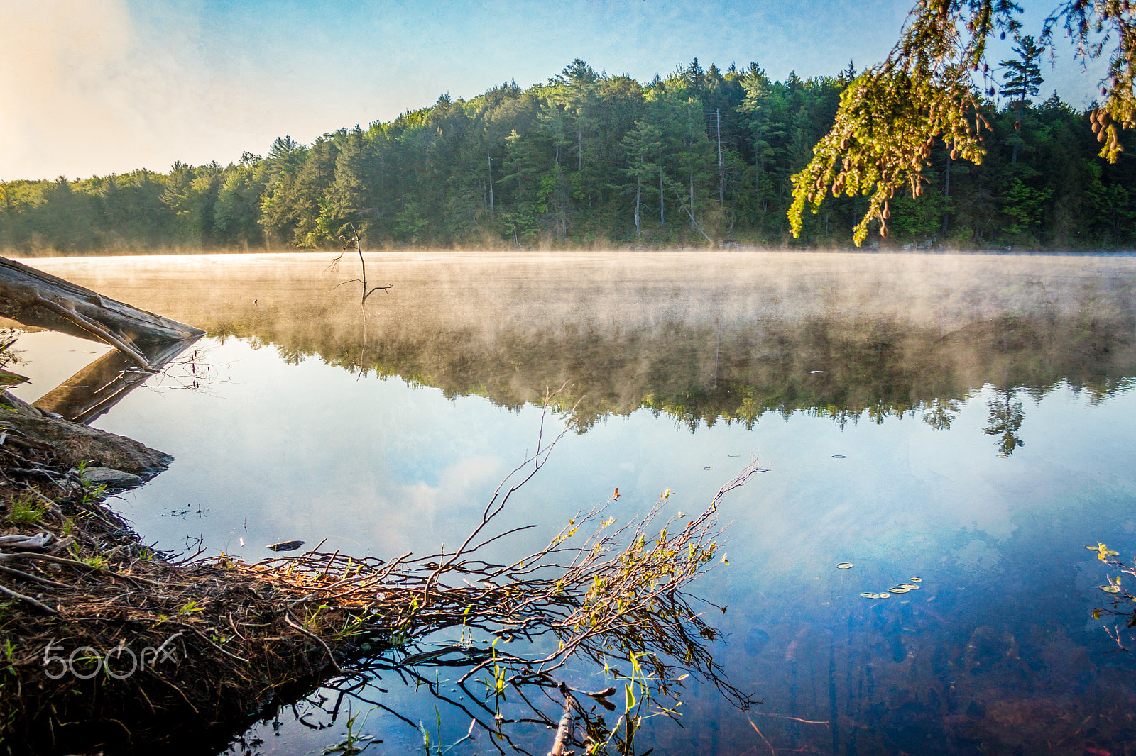 Canon EF-S 18-55mm F3.5-5.6 sample photo. Poker lake in the morning photography