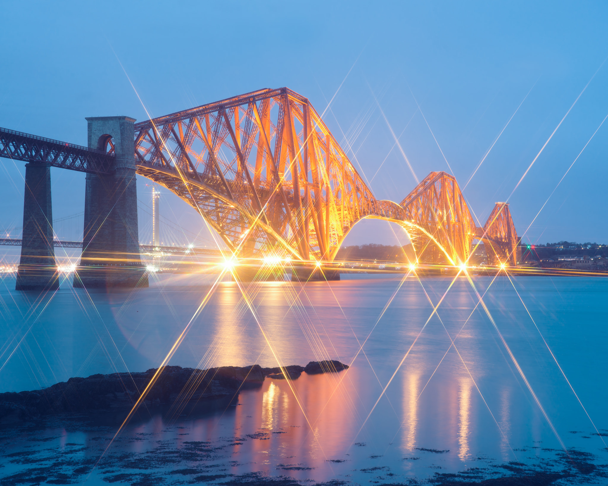 Nikon D800 + Nikon AF-S DX Nikkor 17-55mm F2.8G ED-IF sample photo. Firth of forth at the blue hour photography