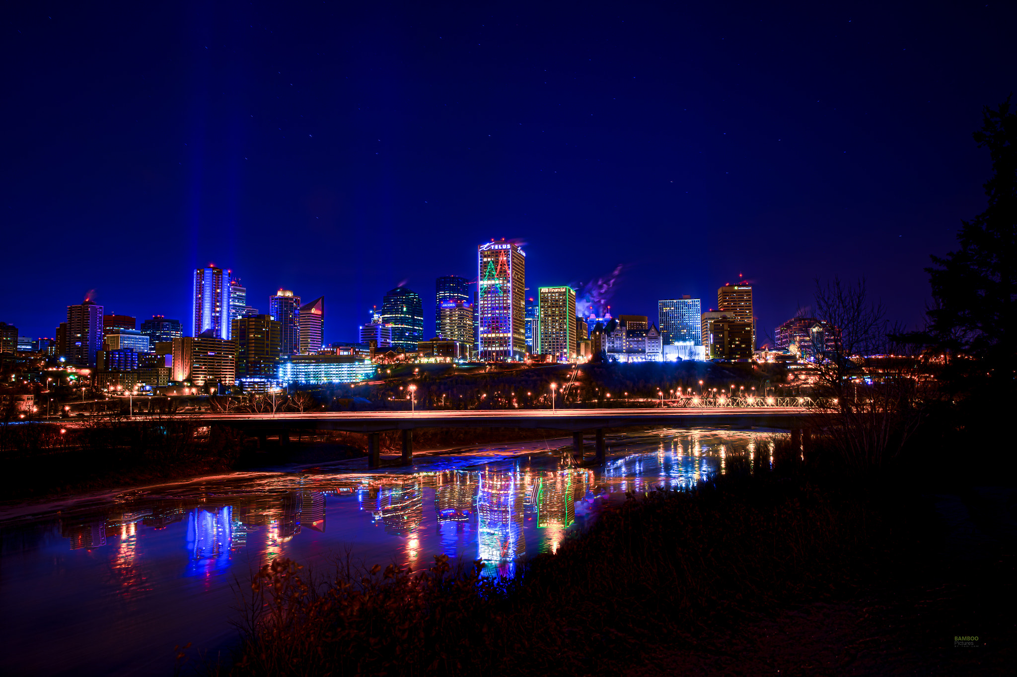 Nikon Df sample photo. City of edmonton at night photography